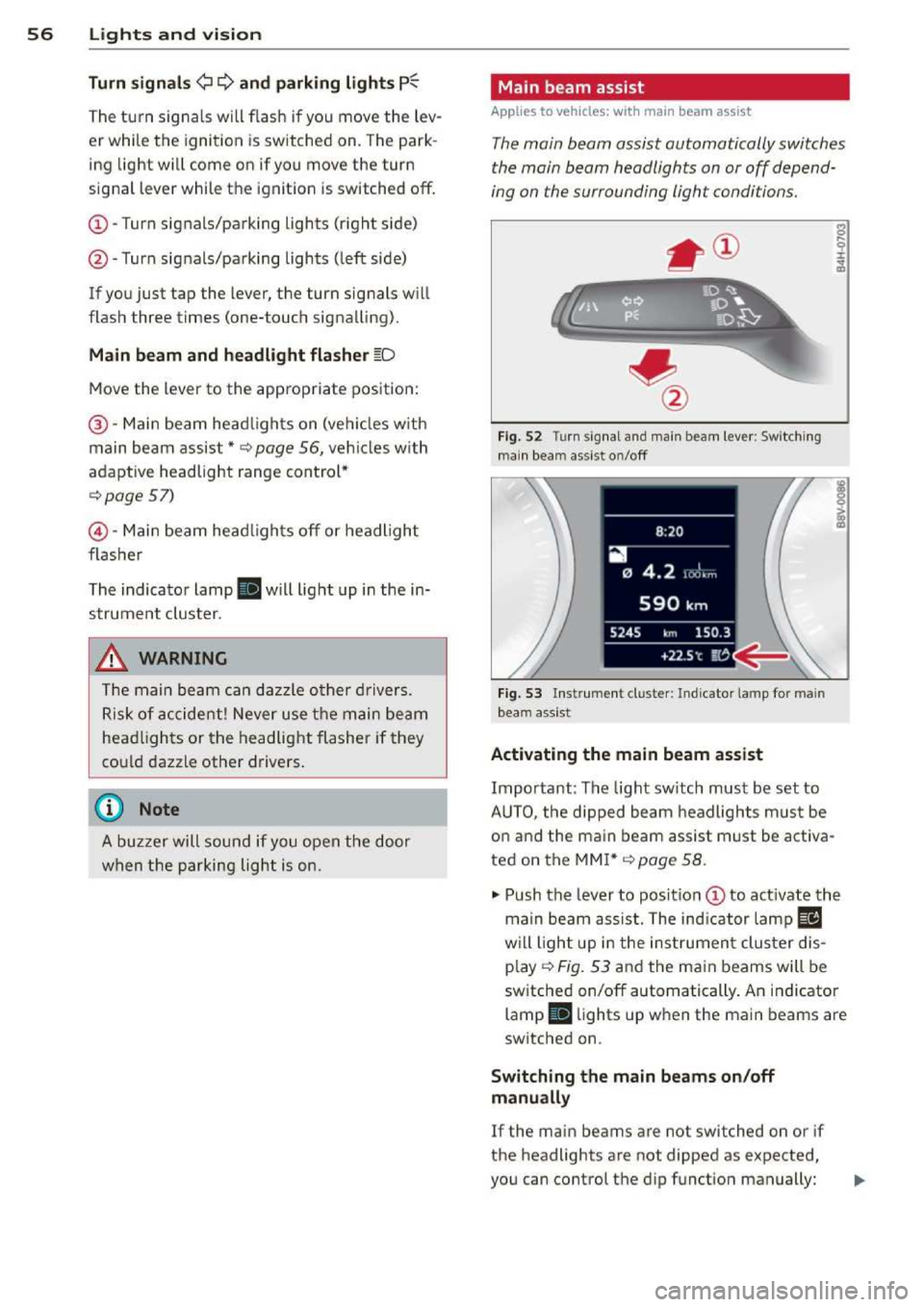 AUDI A3 2014 8V / 3.G Owners Manual 