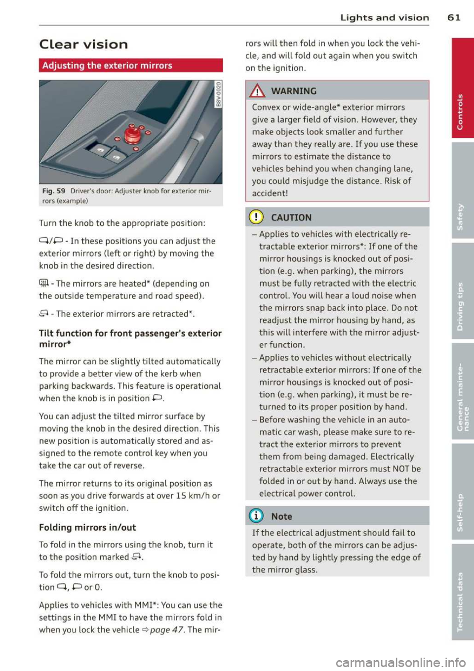 AUDI A3 2014 8V / 3.G Owners Manual 