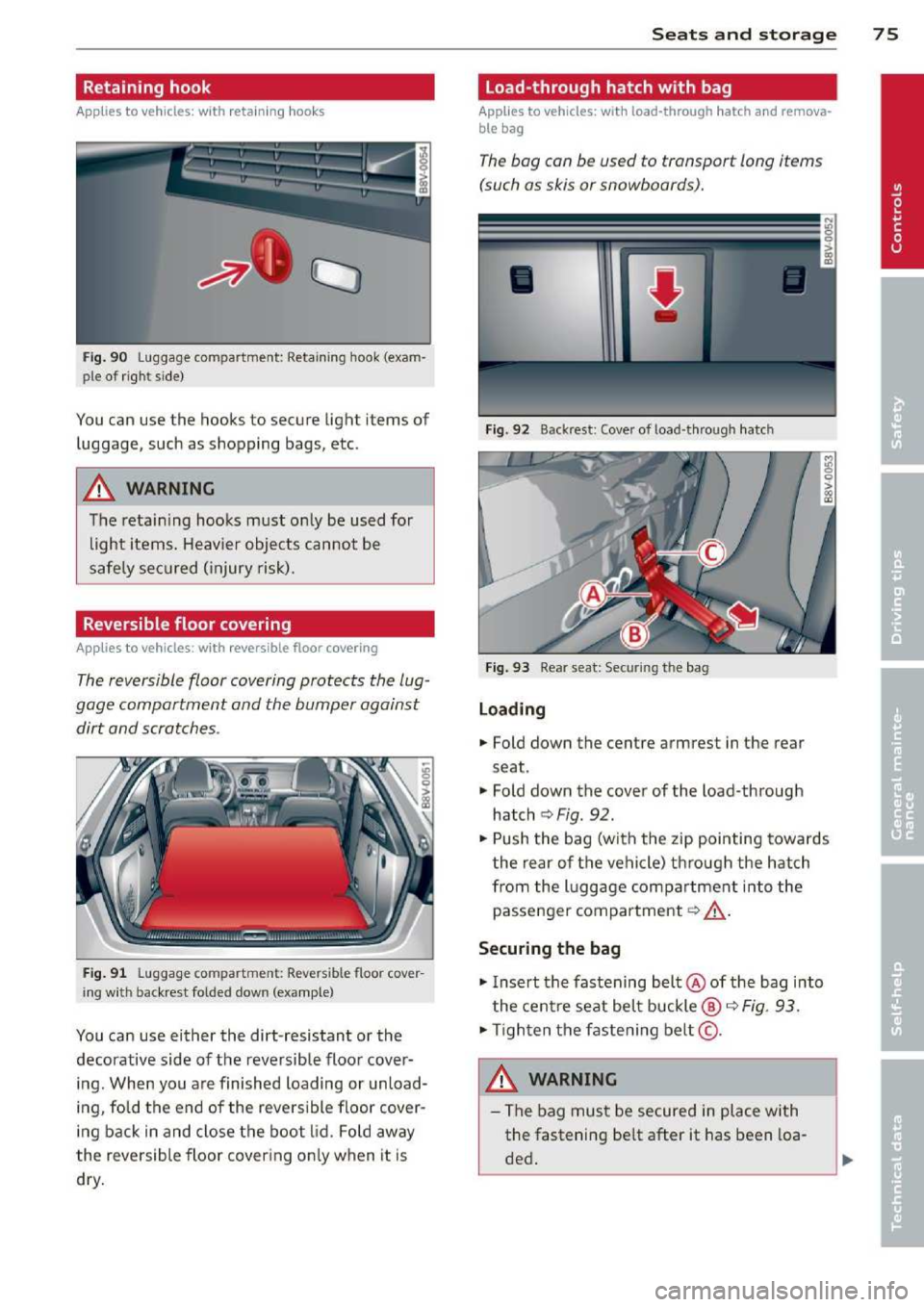 AUDI A3 2014 8V / 3.G Owners Manual 