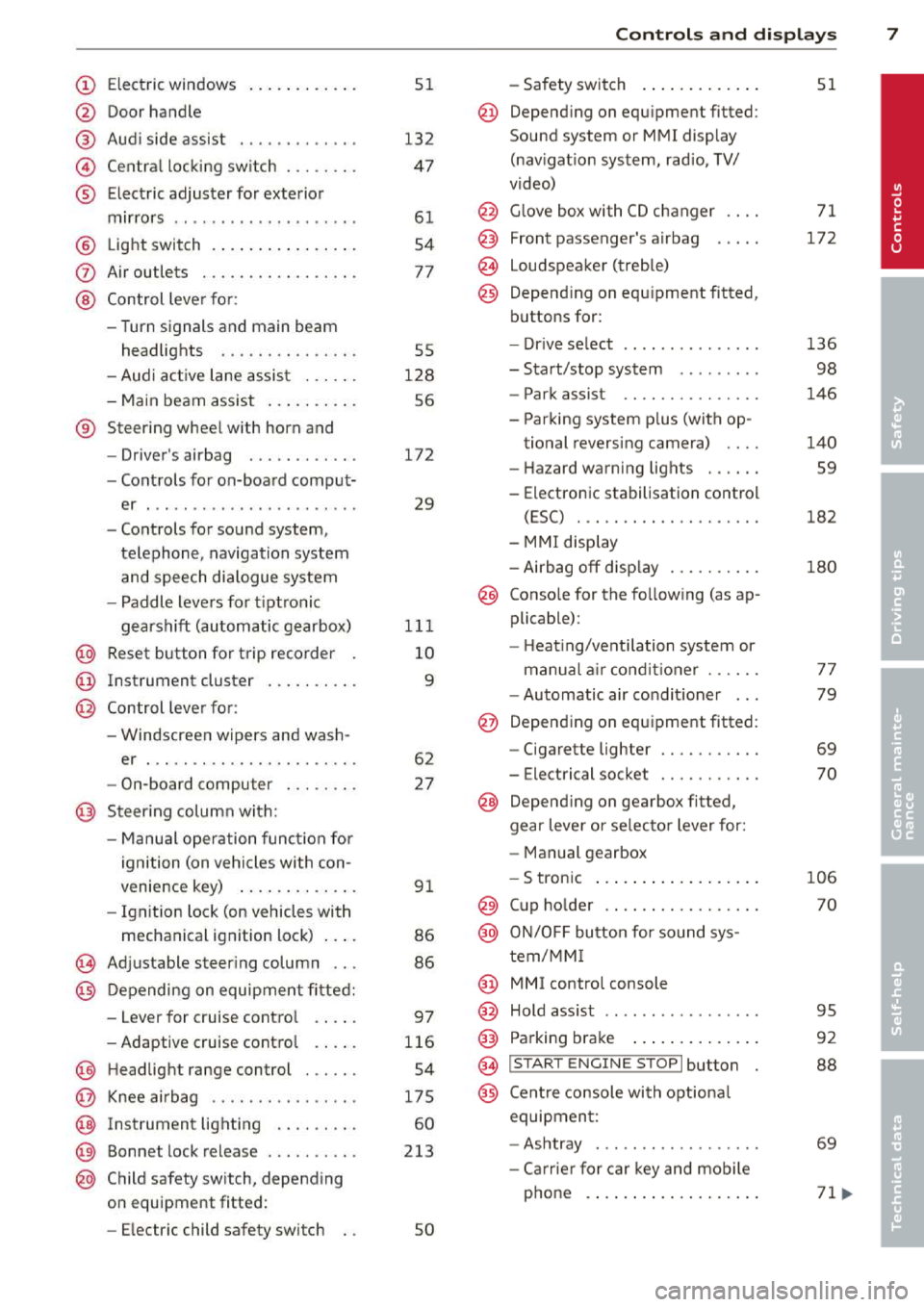 AUDI A3 2014 8V / 3.G Owners Manual 