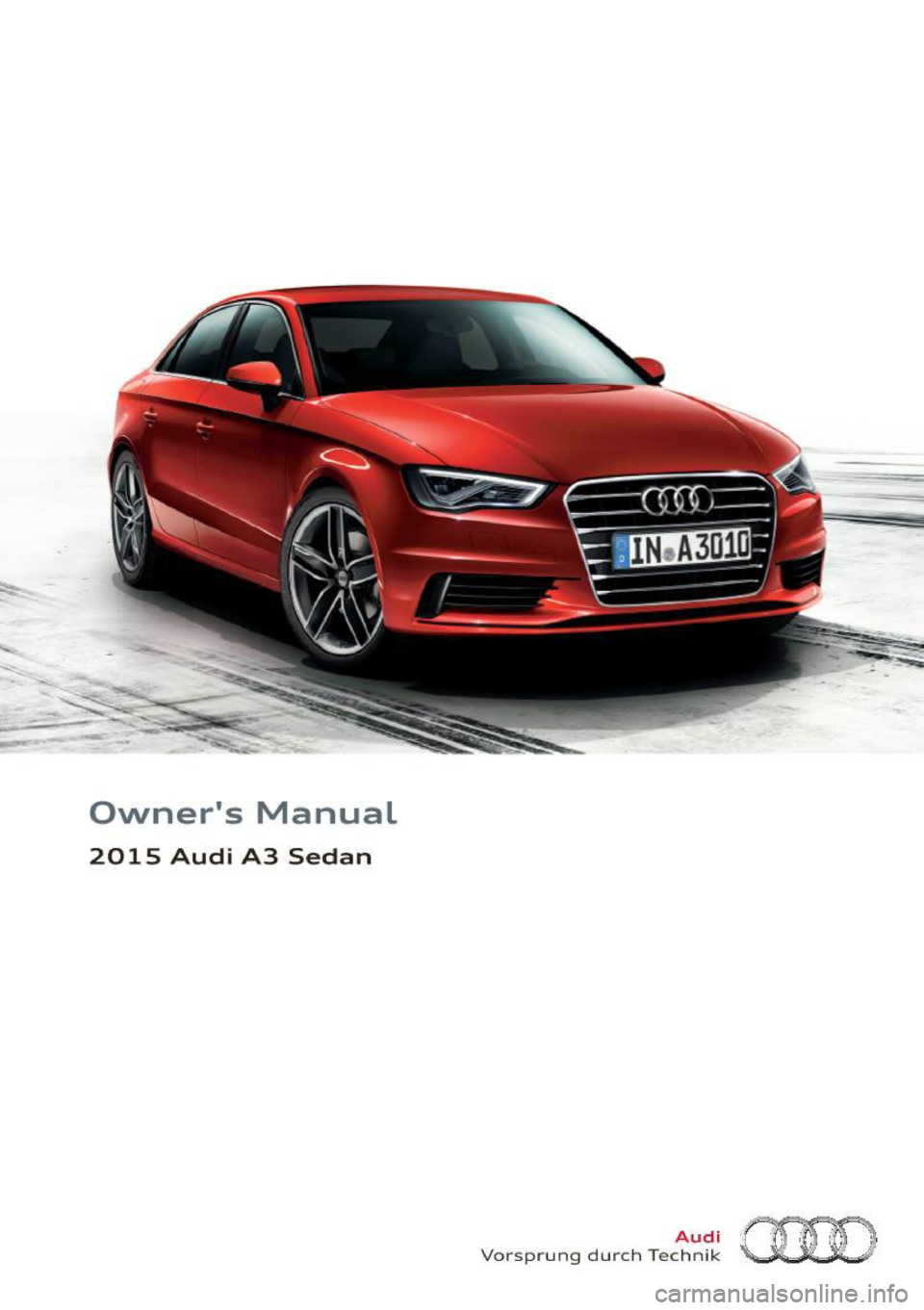 AUDI A3 SEDAN 2015 8V / 3.G Owners Manual 