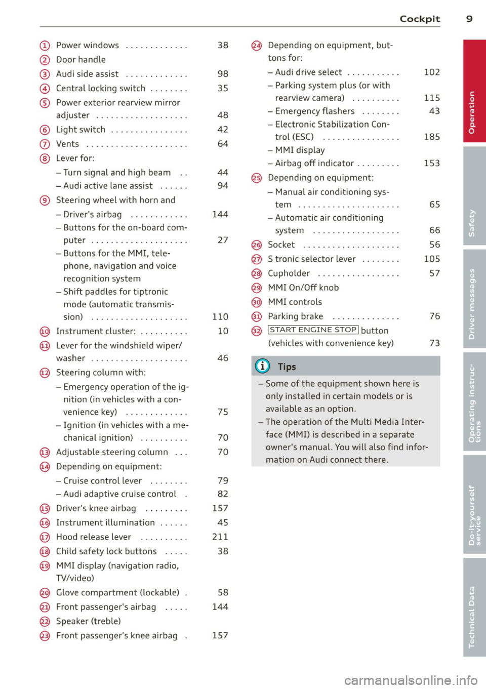 AUDI A3 SEDAN 2015 8V / 3.G Owners Manual 