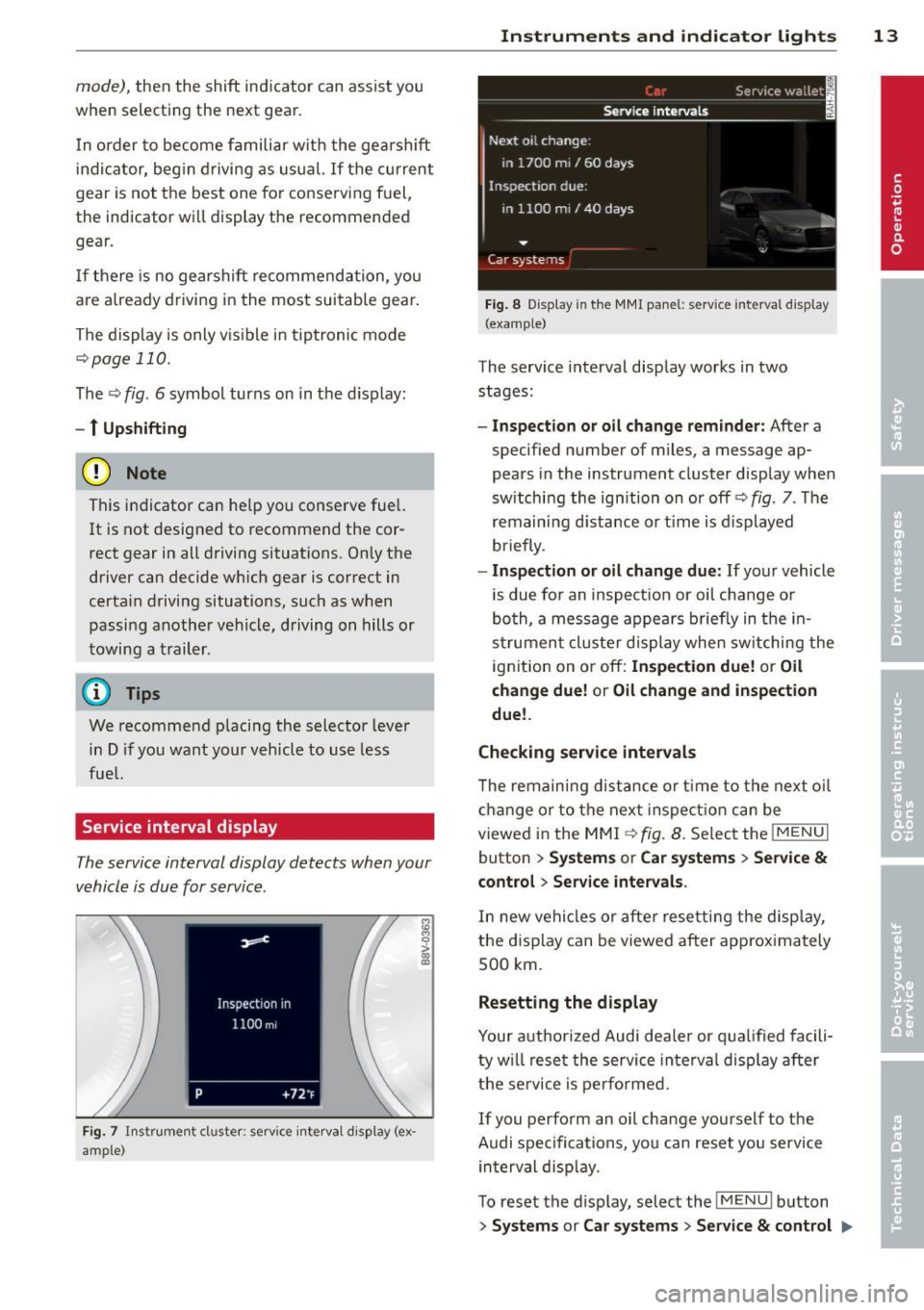AUDI A3 SEDAN 2015 8V / 3.G Owners Manual 