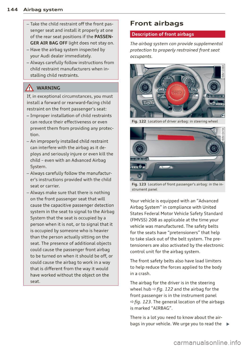 AUDI A3 SEDAN 2015 8V / 3.G Owners Manual 