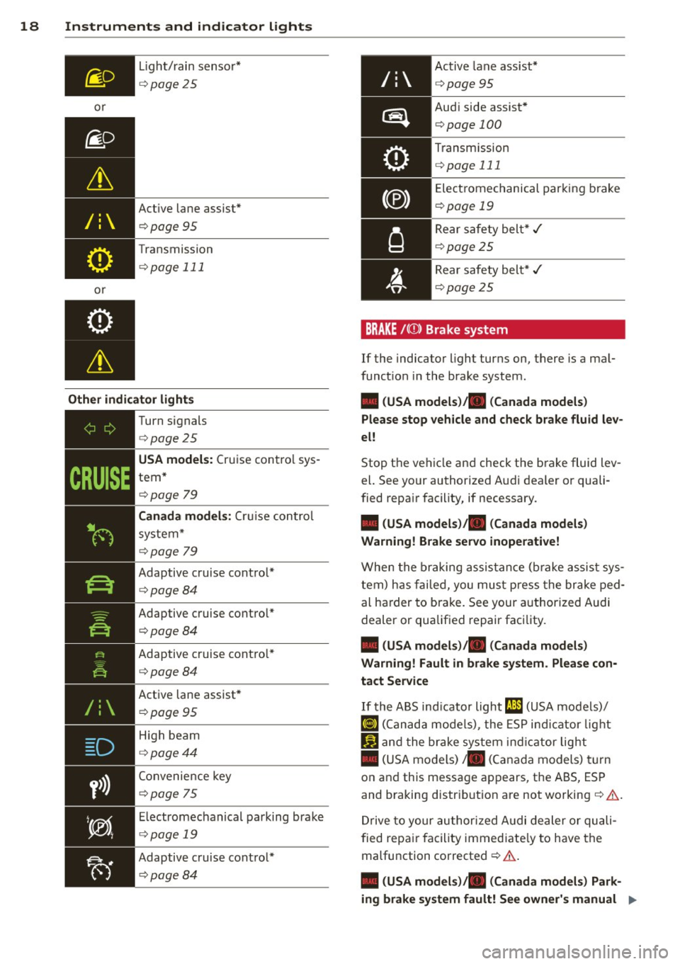 AUDI A3 SEDAN 2015 8V / 3.G Owners Manual 