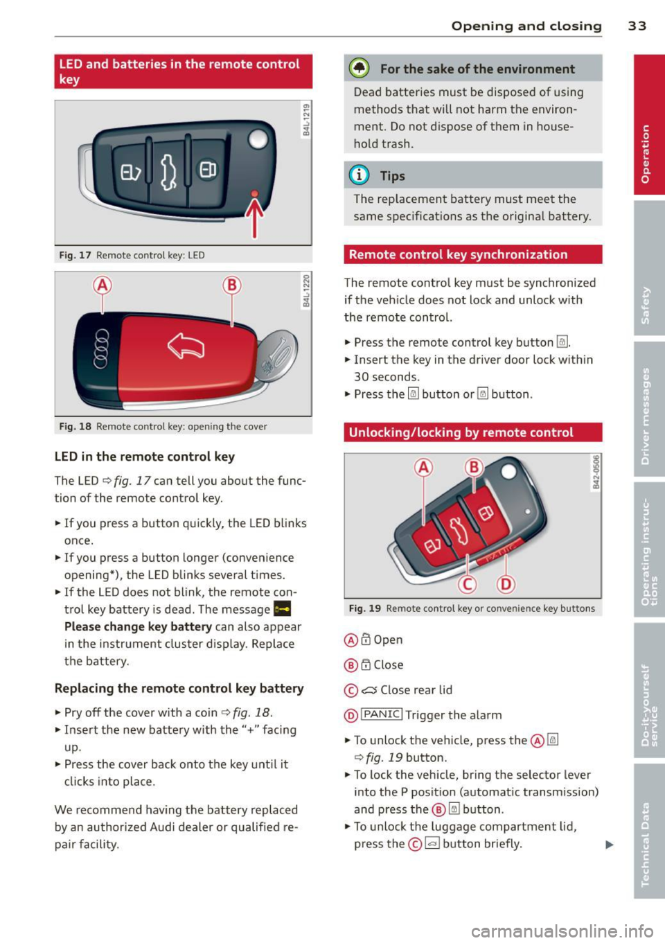 AUDI A3 SEDAN 2015 8V / 3.G Owners Manual 