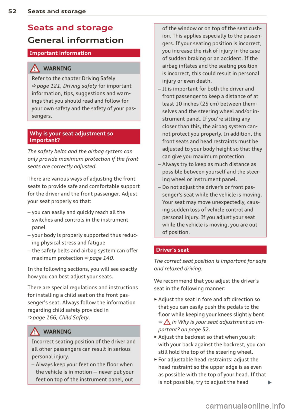 AUDI A3 SEDAN 2015 8V / 3.G Owners Manual 