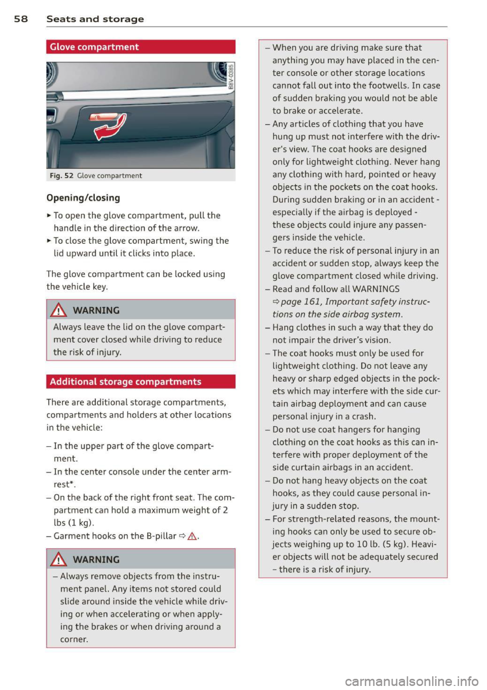 AUDI A3 SEDAN 2015 8V / 3.G Owners Manual 