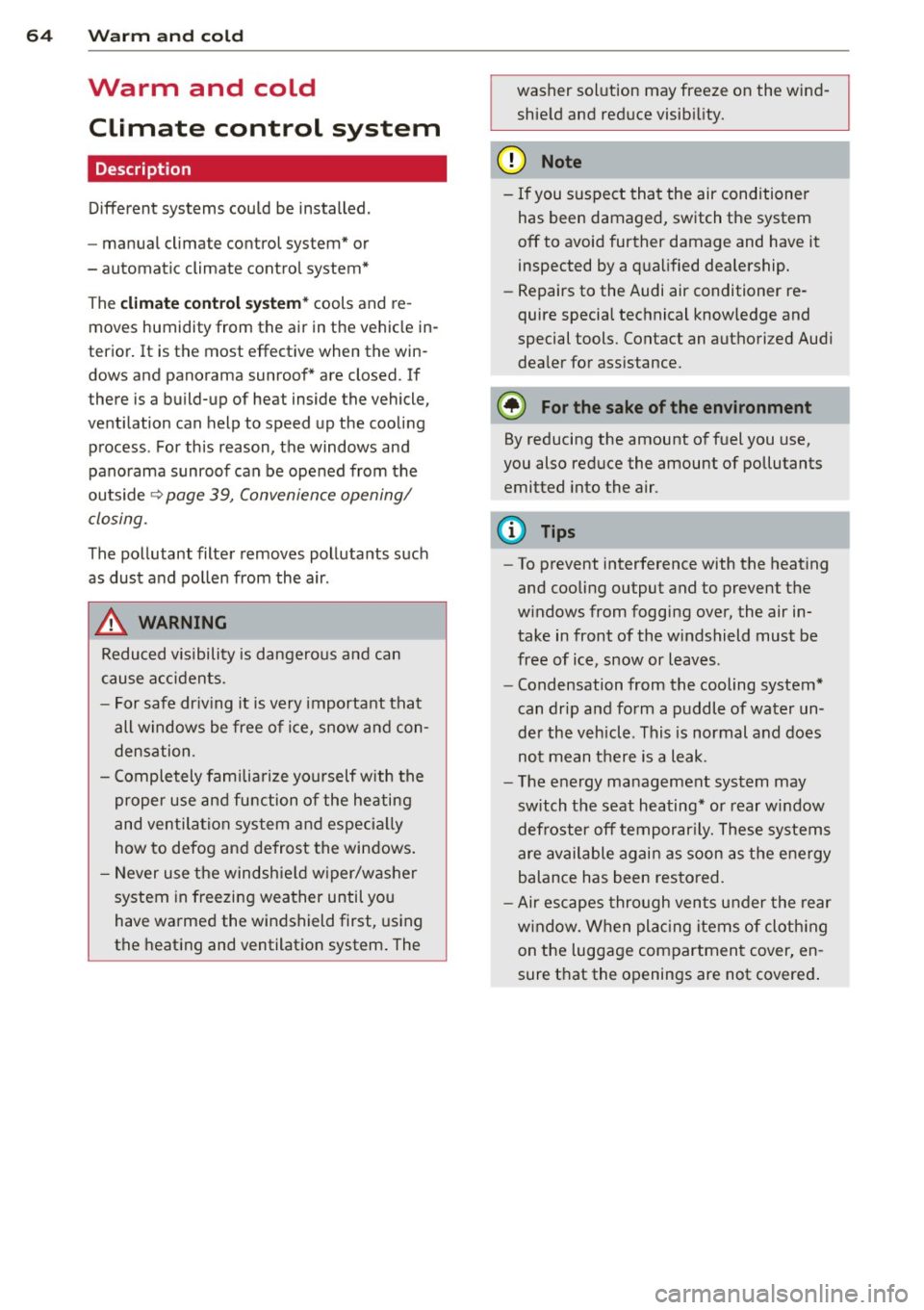 AUDI A3 SEDAN 2015 8V / 3.G Owners Manual 