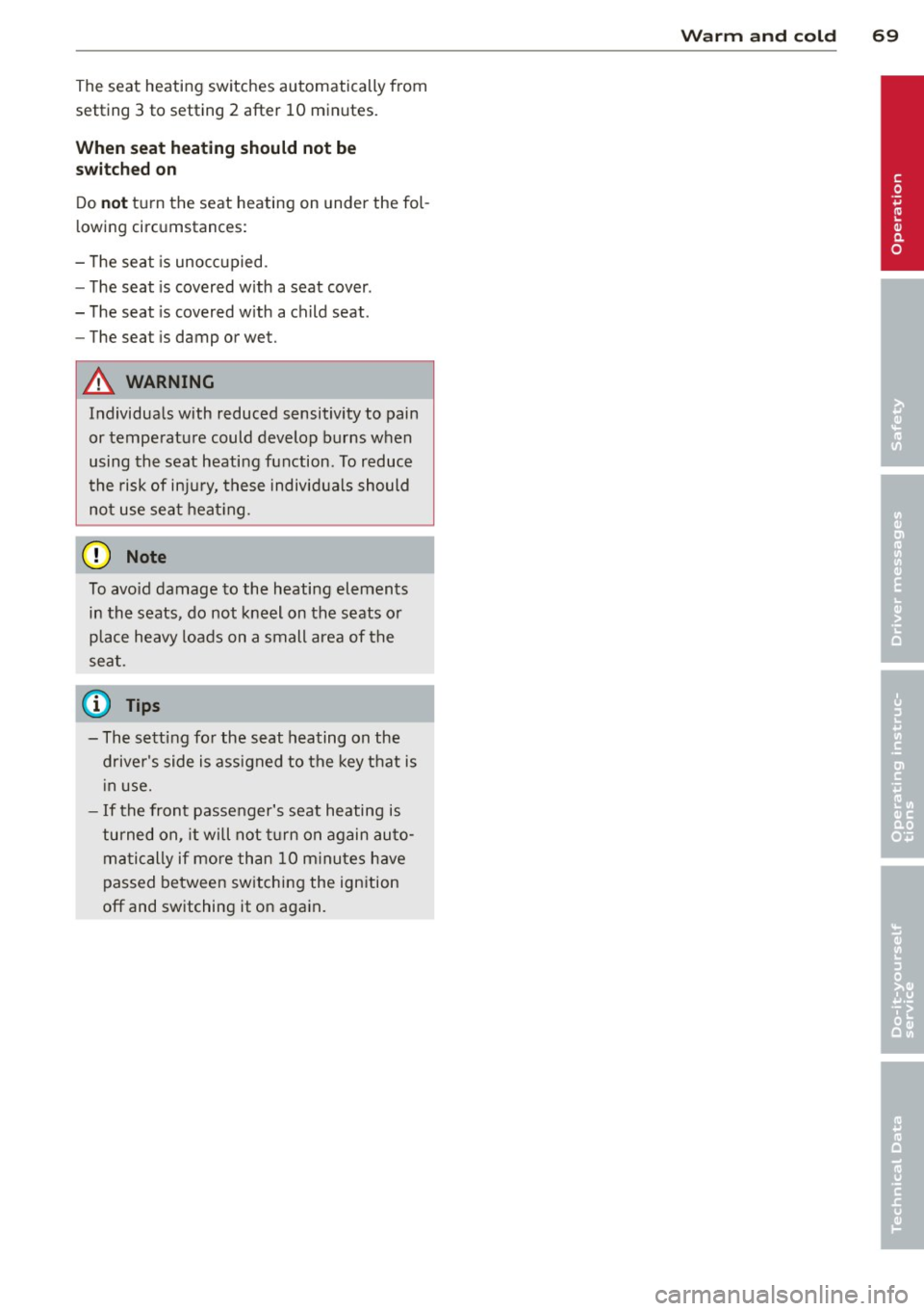 AUDI A3 SEDAN 2015 8V / 3.G Owners Manual 
