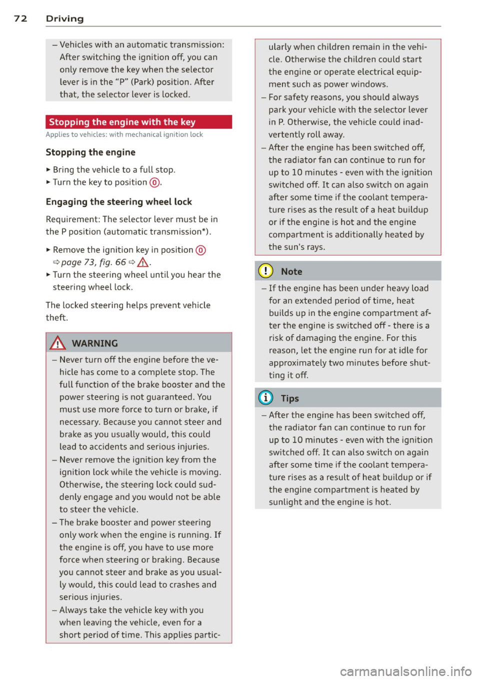 AUDI A3 SEDAN 2015 8V / 3.G Owners Manual 