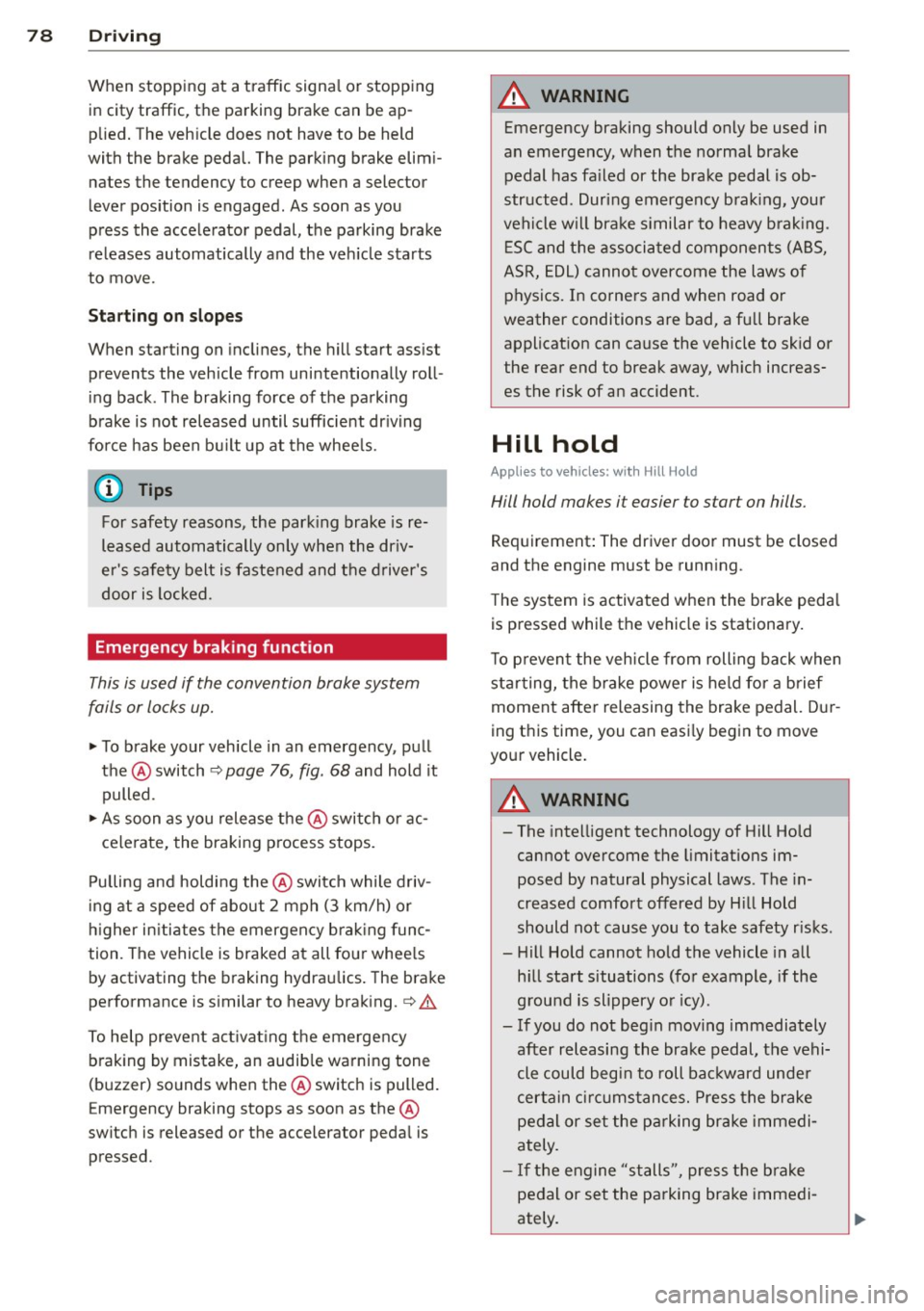 AUDI A3 SEDAN 2015 8V / 3.G Owners Manual 