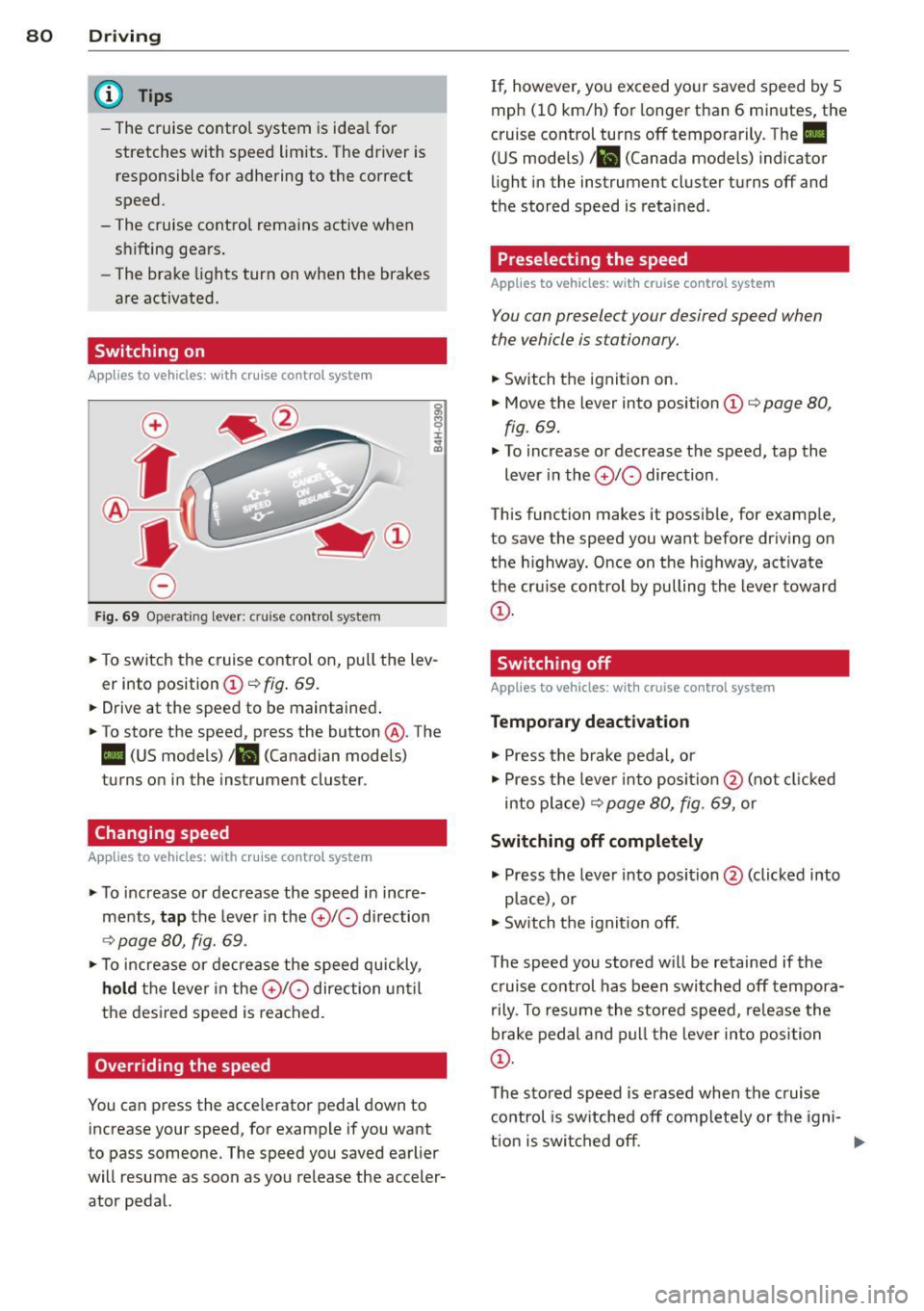 AUDI A3 SEDAN 2015 8V / 3.G Owners Manual 