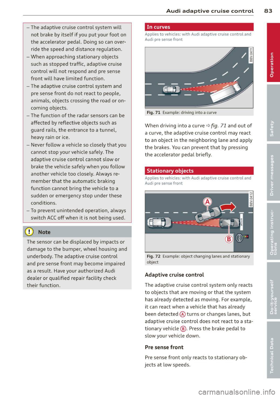 AUDI A3 SEDAN 2015 8V / 3.G Owners Manual 