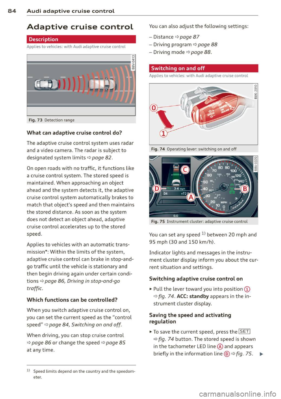 AUDI A3 SEDAN 2015 8V / 3.G Owners Manual 