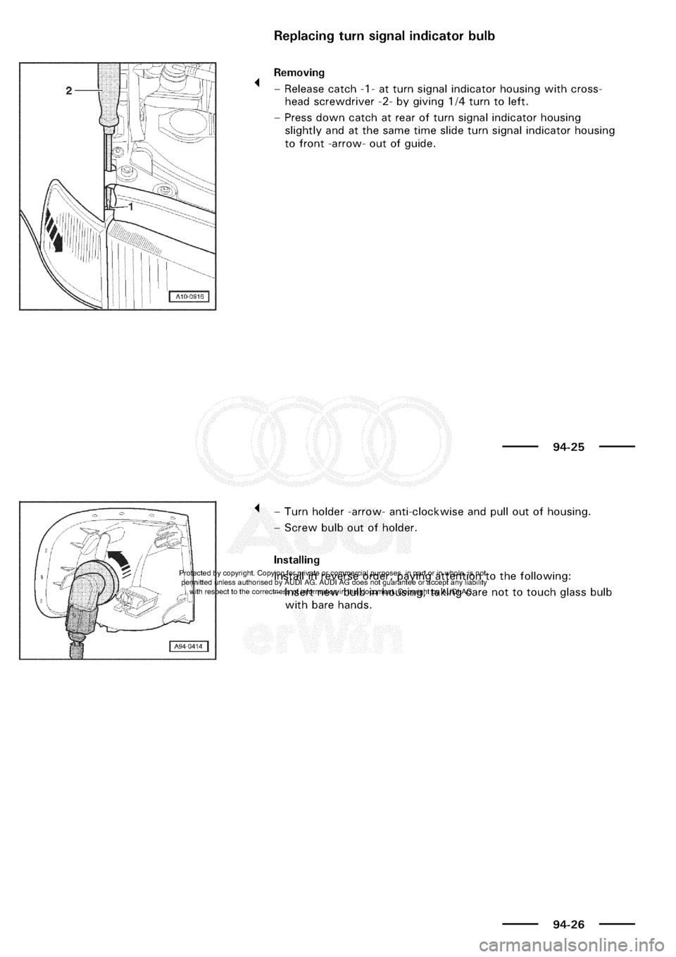 AUDI A3 1998 8L / 1.G Electrical System Workshop Manual 