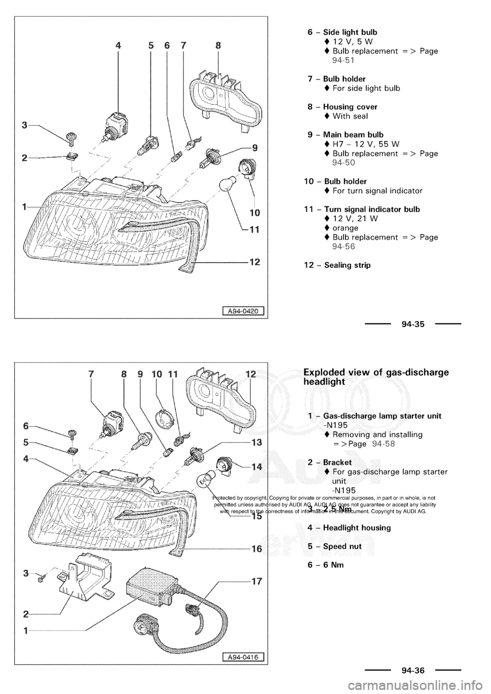 AUDI A3 1998 8L / 1.G Electrical System Workshop Manual 