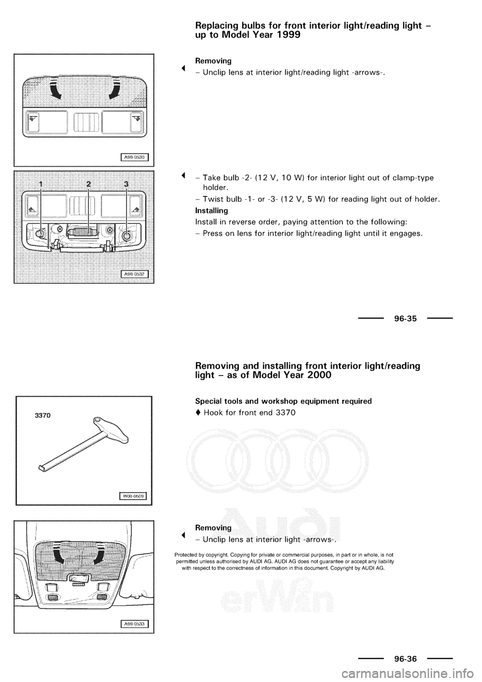 AUDI A3 1998 8L / 1.G Electrical System Workshop Manual 