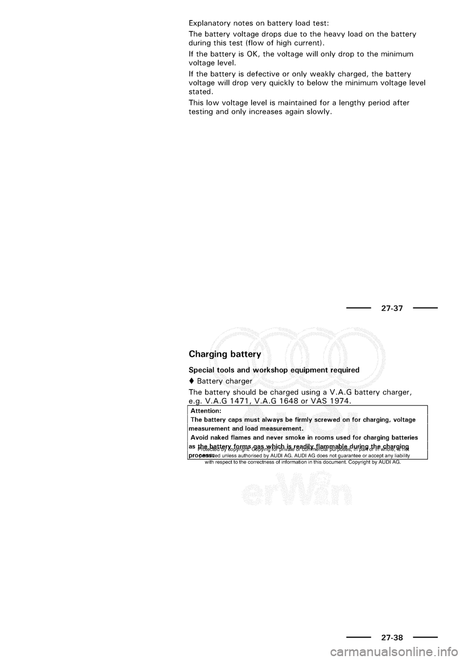 AUDI A3 1998 8L / 1.G Electrical System Workshop Manual 