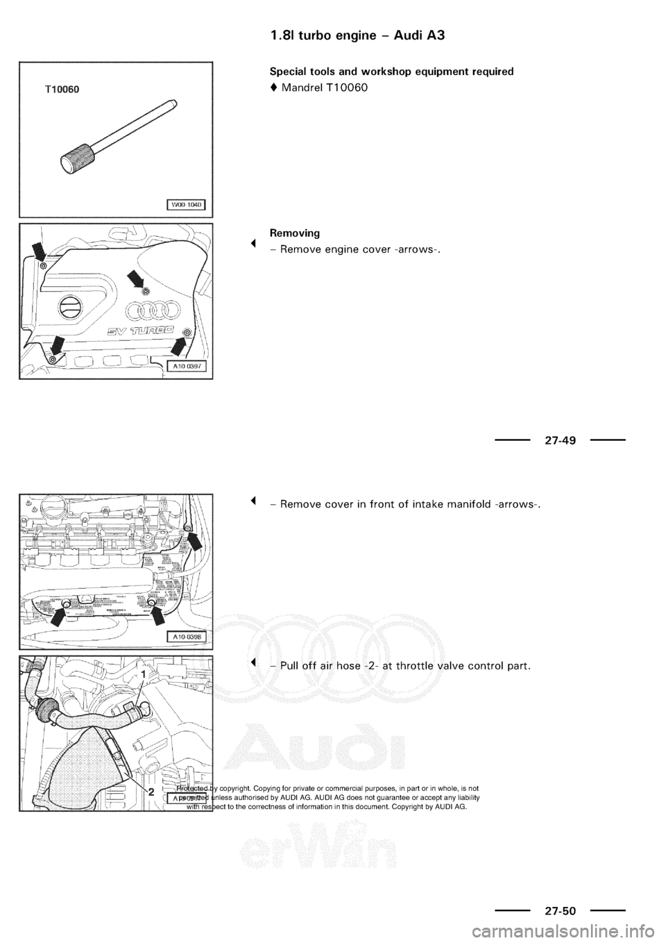 AUDI A3 1998 8L / 1.G Electrical System Workshop Manual 