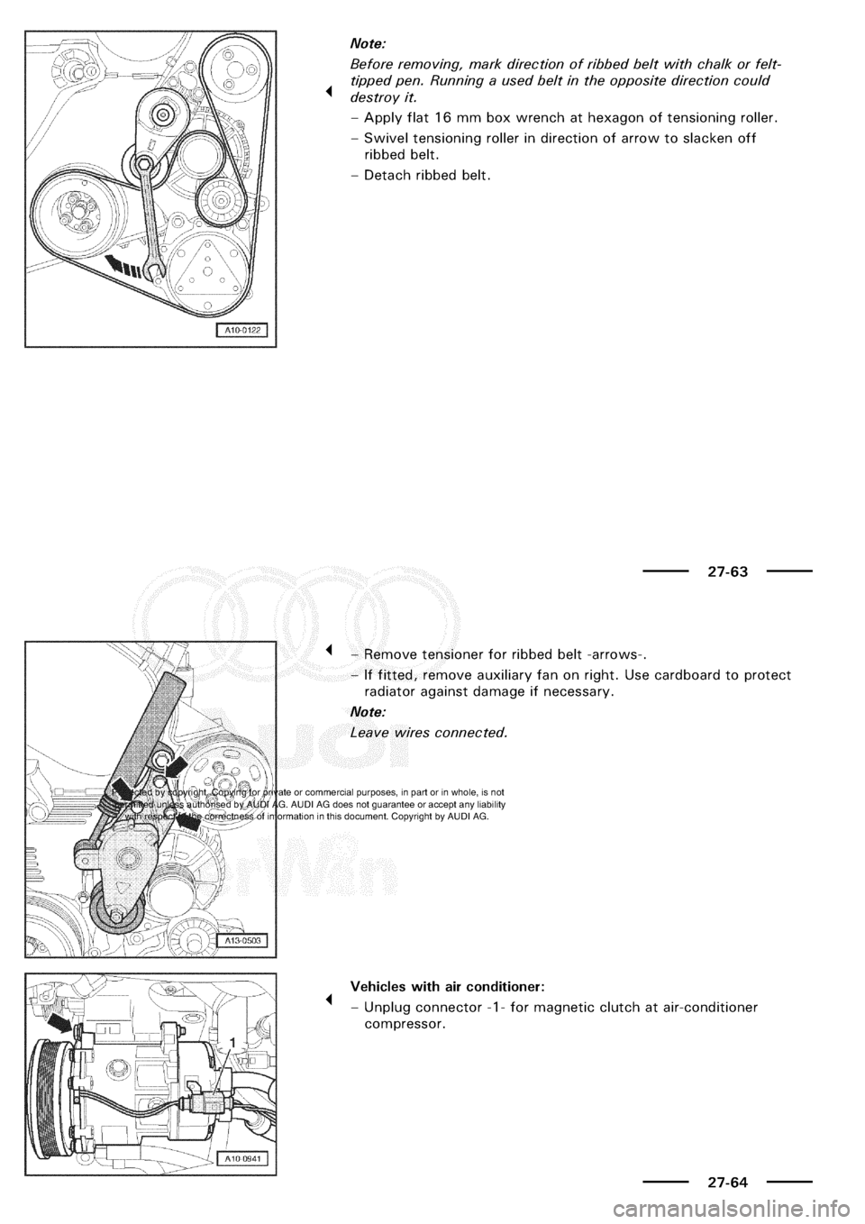 AUDI A3 1998 8L / 1.G Electrical System Workshop Manual 