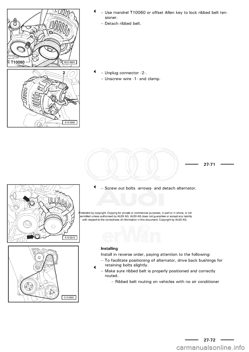AUDI A3 1998 8L / 1.G Electrical System Workshop Manual 