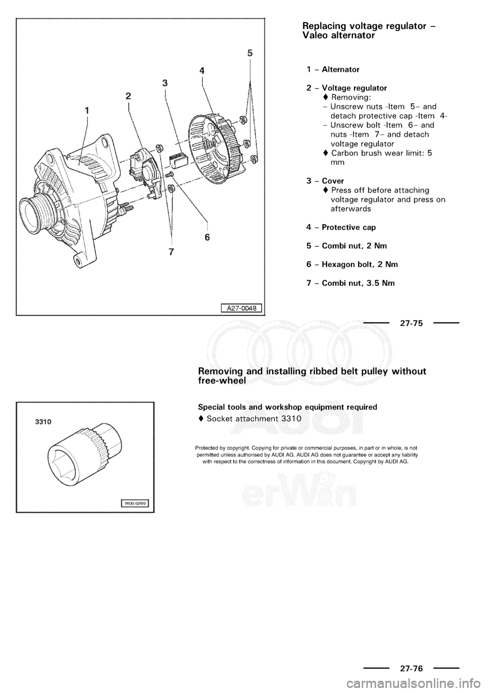 AUDI A3 1998 8L / 1.G Electrical System Workshop Manual 