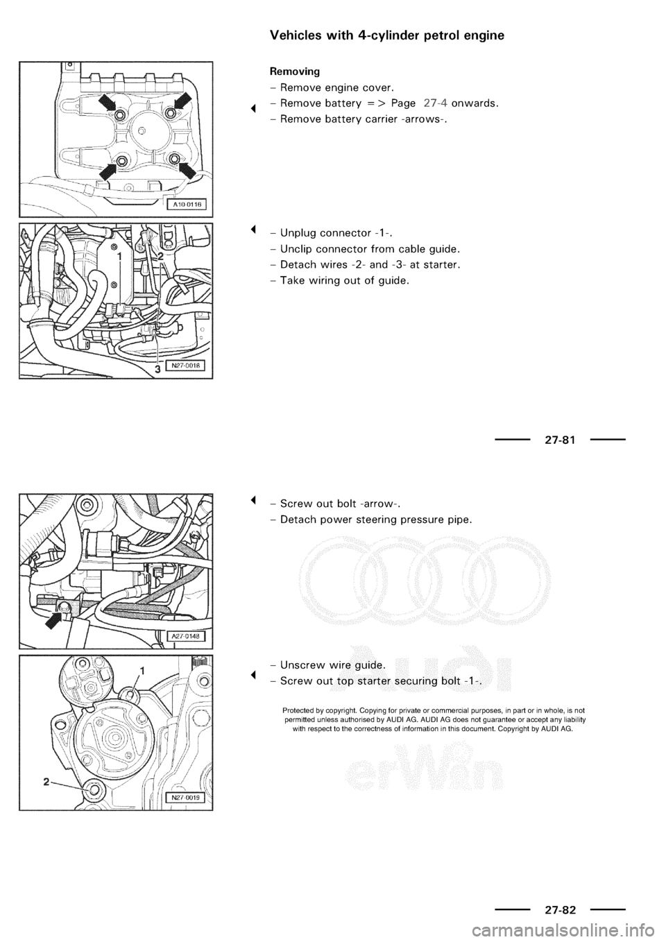 AUDI A3 1998 8L / 1.G Electrical System Workshop Manual 