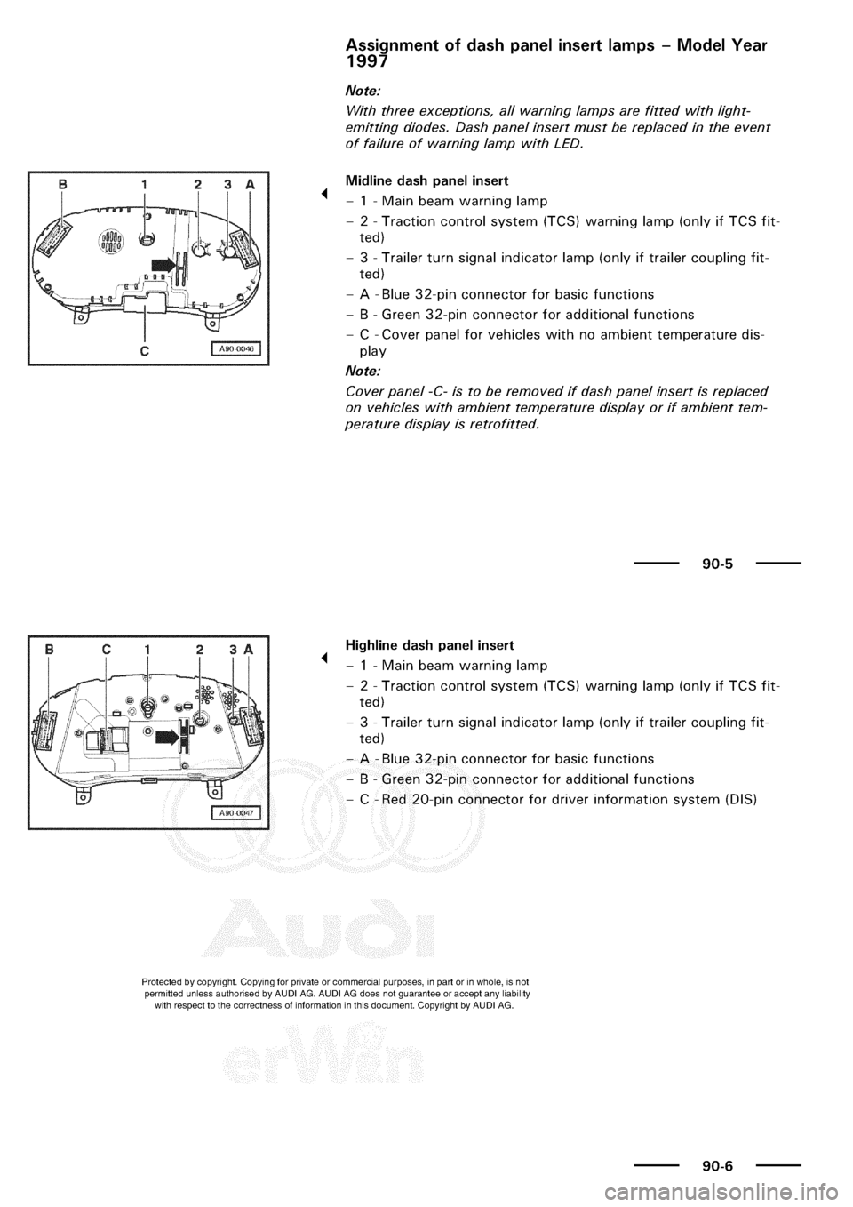 AUDI A3 1998 8L / 1.G Electrical System Workshop Manual 