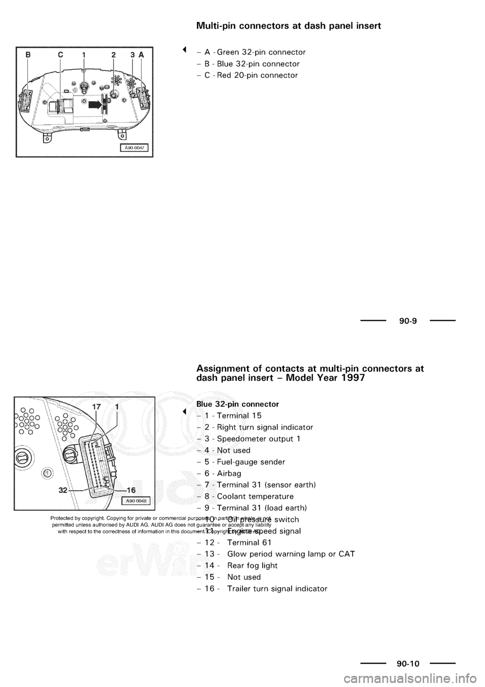 AUDI A3 1998 8L / 1.G Electrical System Workshop Manual 