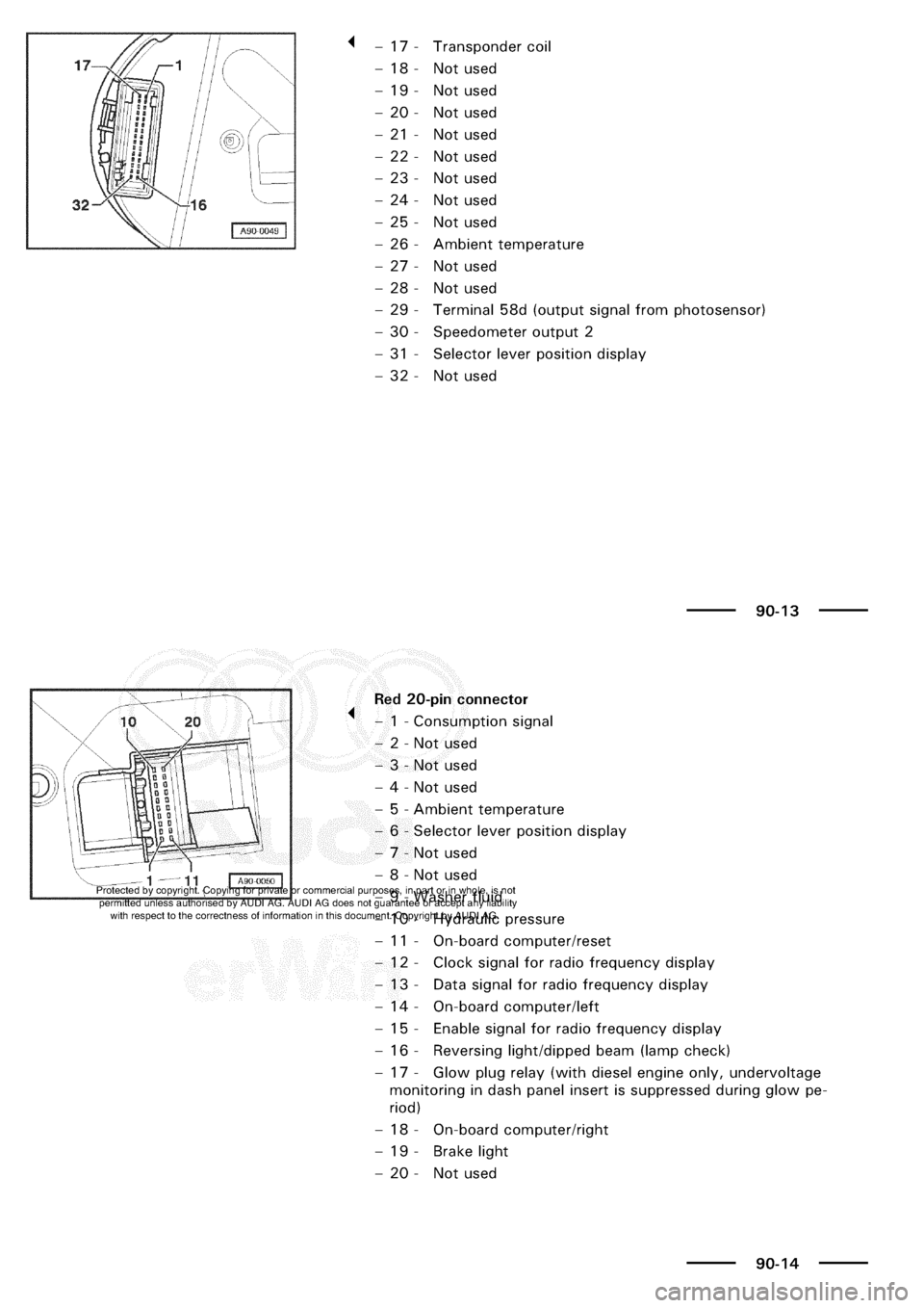 AUDI A3 1998 8L / 1.G Electrical System Workshop Manual 