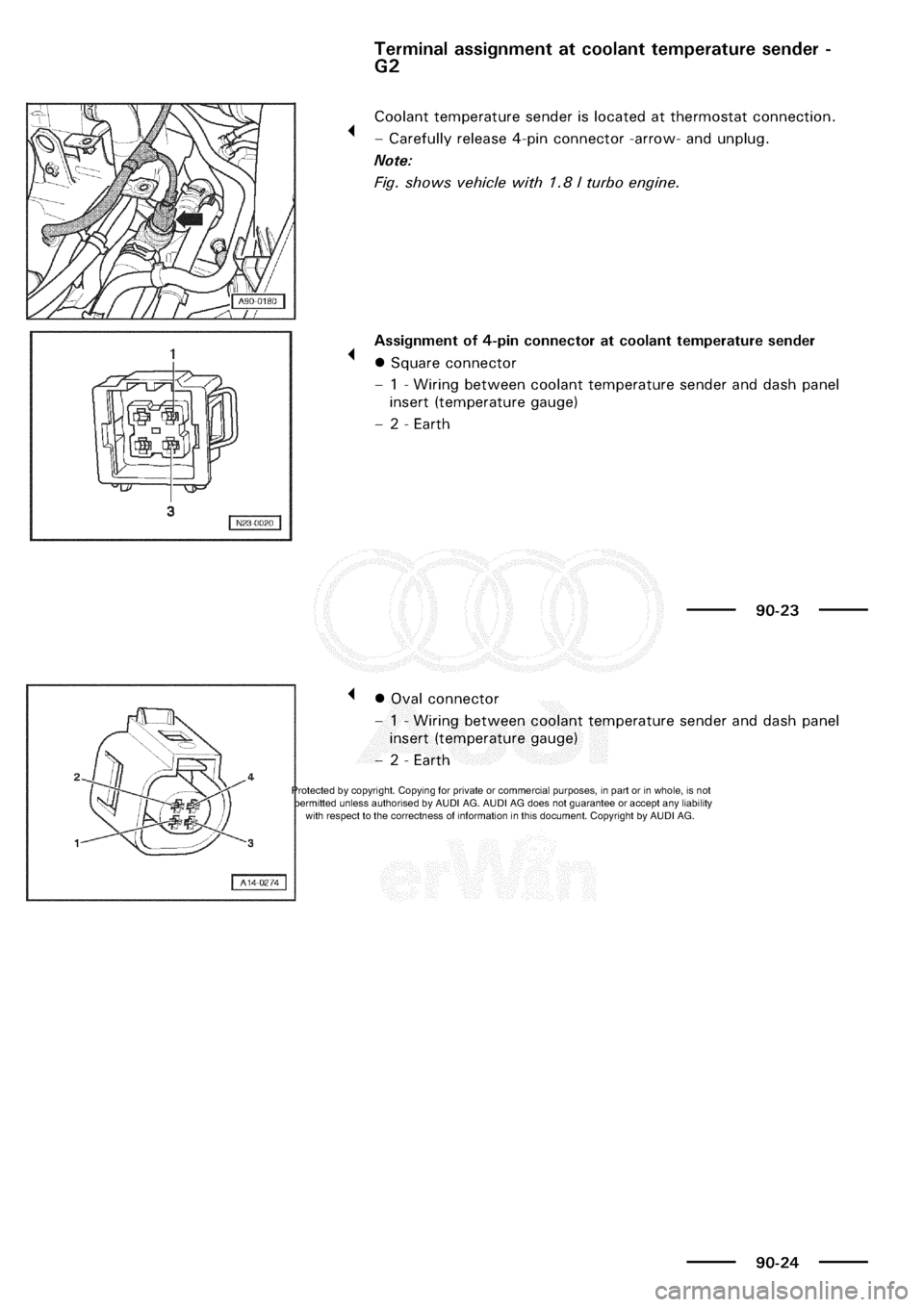 AUDI A3 1998 8L / 1.G Electrical System Workshop Manual 