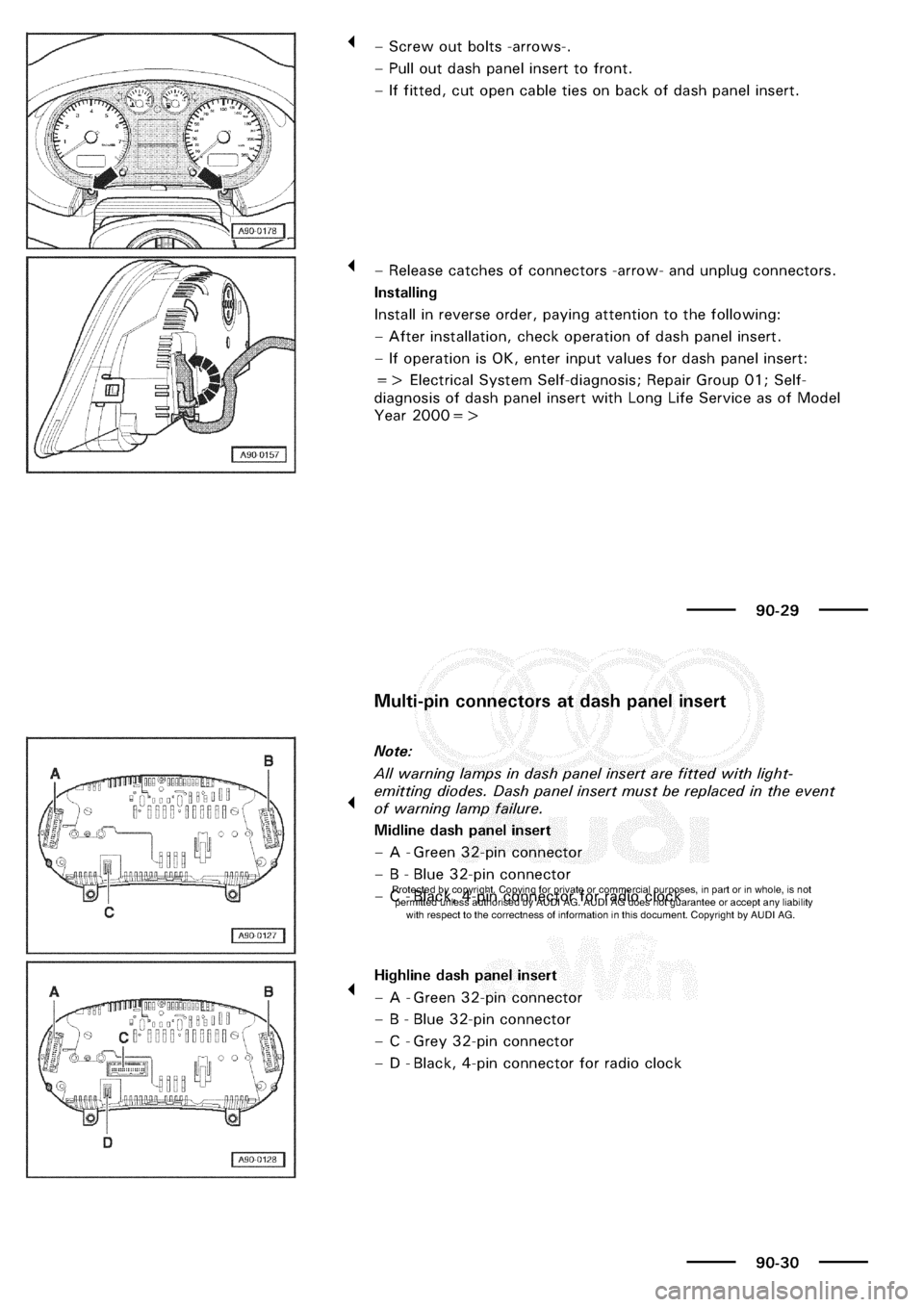 AUDI A3 2003 8L / 1.G Electrical System Workshop Manual 