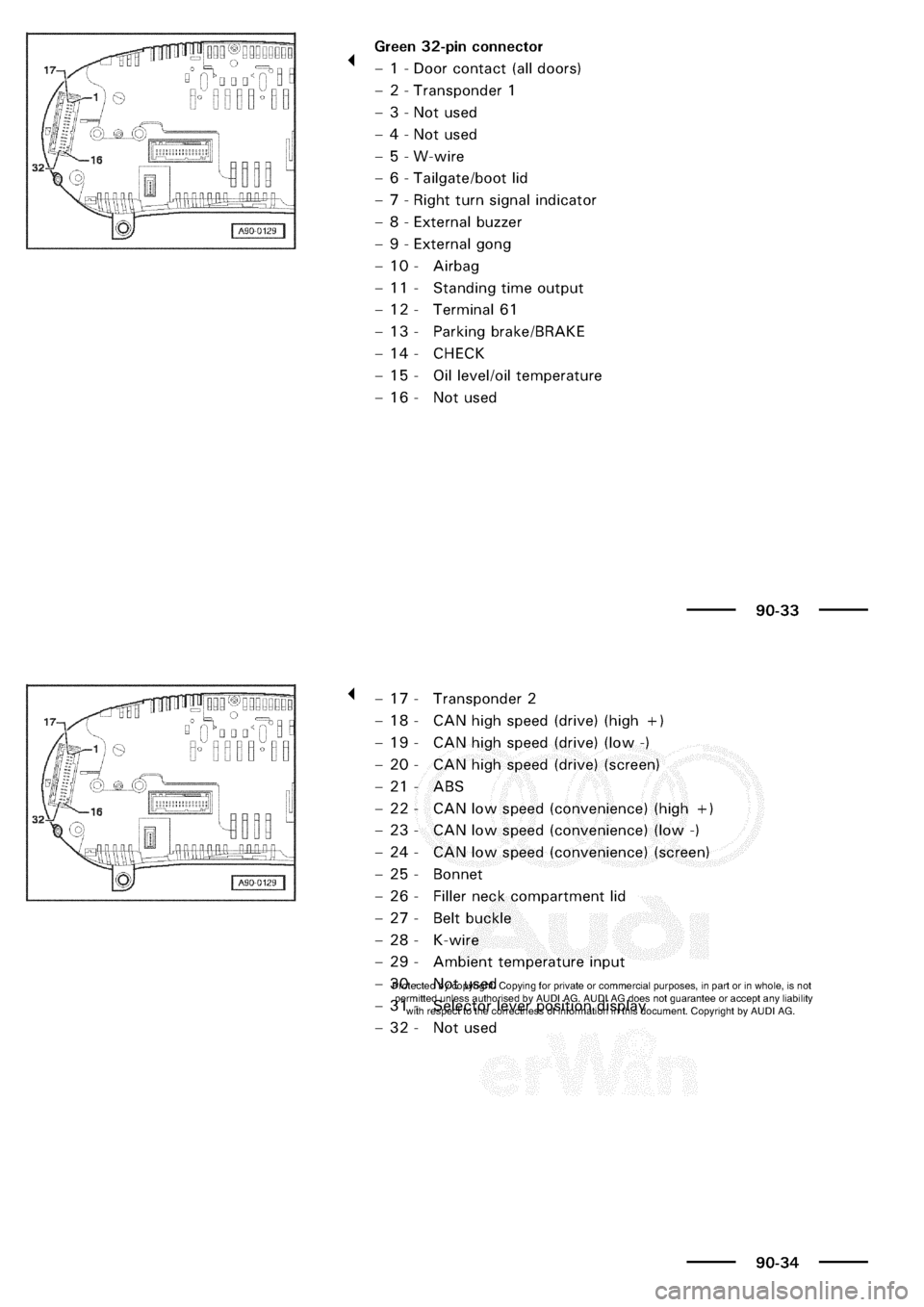 AUDI A3 2003 8L / 1.G Electrical System Workshop Manual 