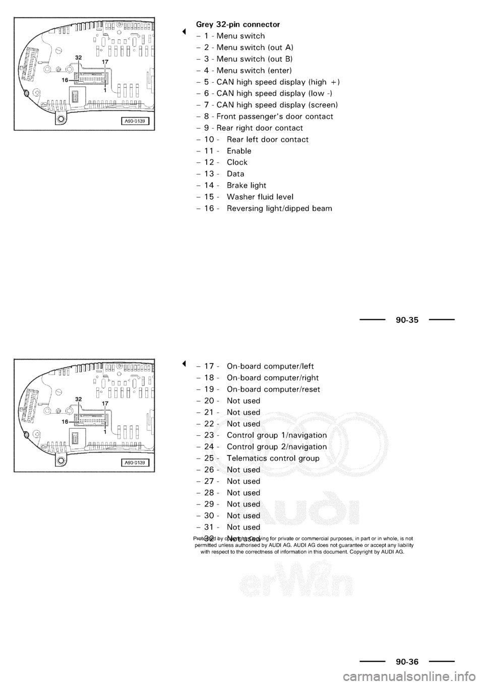 AUDI A3 2003 8L / 1.G Electrical System Workshop Manual 