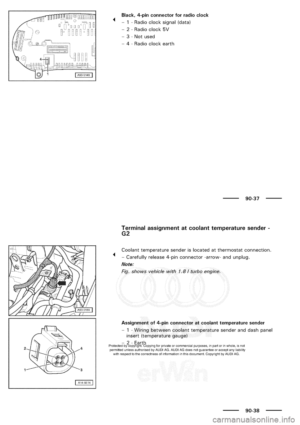 AUDI A3 2003 8L / 1.G Electrical System Workshop Manual 