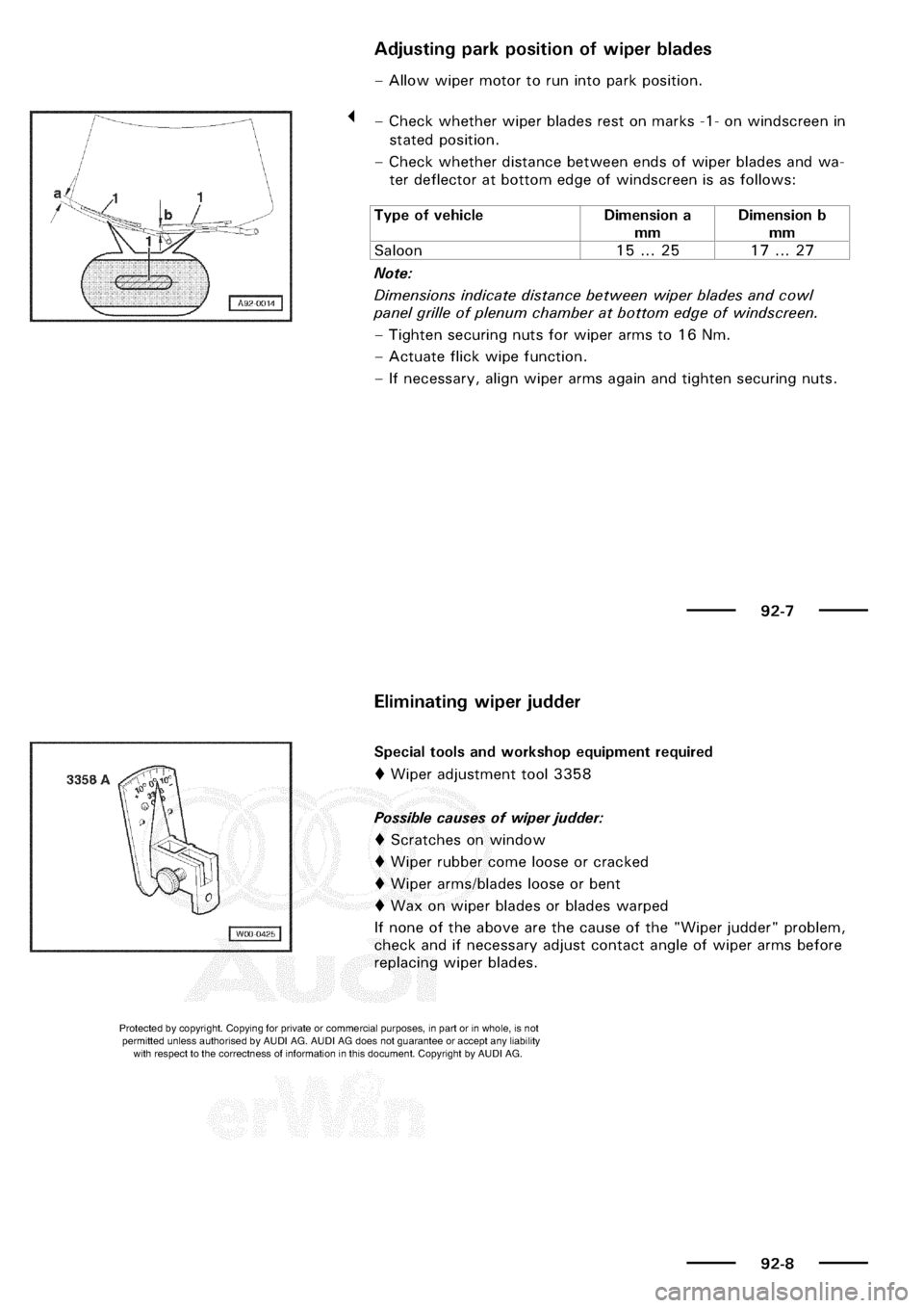 AUDI A3 1998 8L / 1.G Electrical System Workshop Manual 