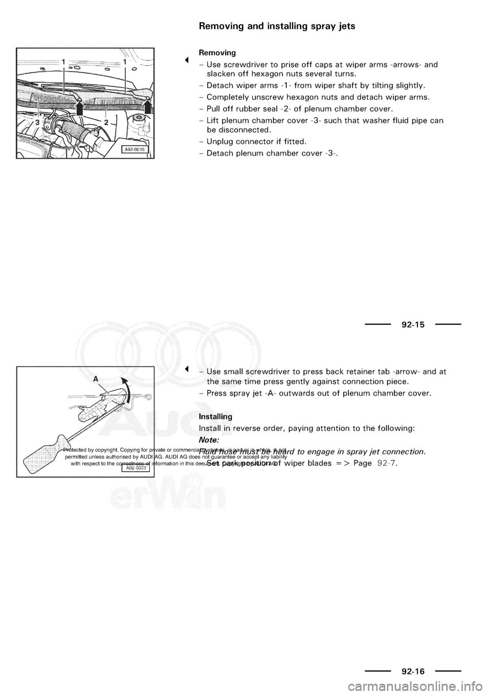 AUDI A3 1998 8L / 1.G Electrical System Workshop Manual 
