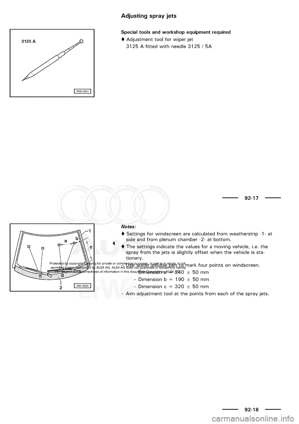 AUDI A3 1998 8L / 1.G Electrical System Workshop Manual 