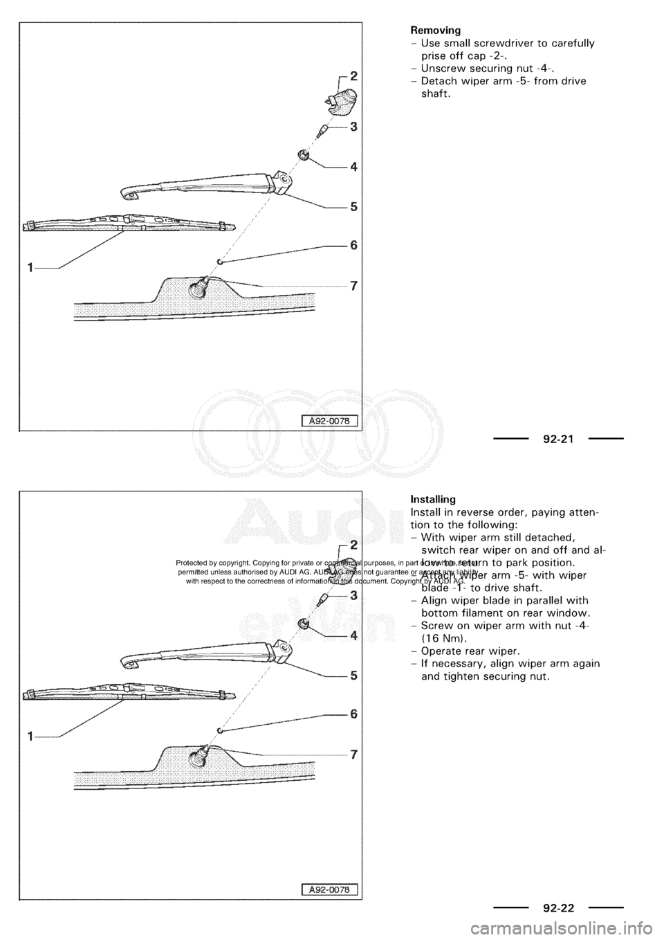 AUDI A3 1998 8L / 1.G Electrical System Workshop Manual 