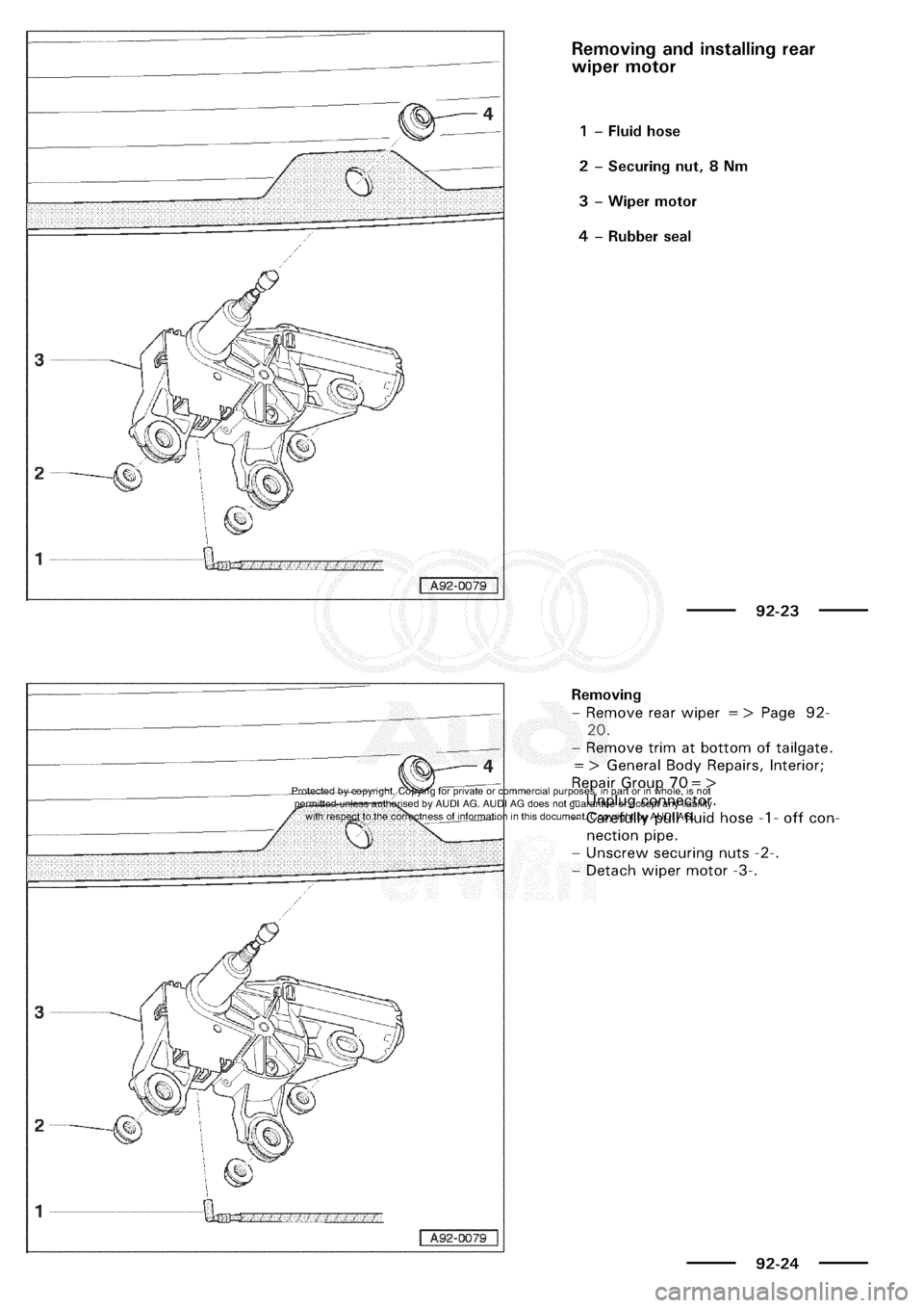 AUDI A3 1998 8L / 1.G Electrical System Workshop Manual 