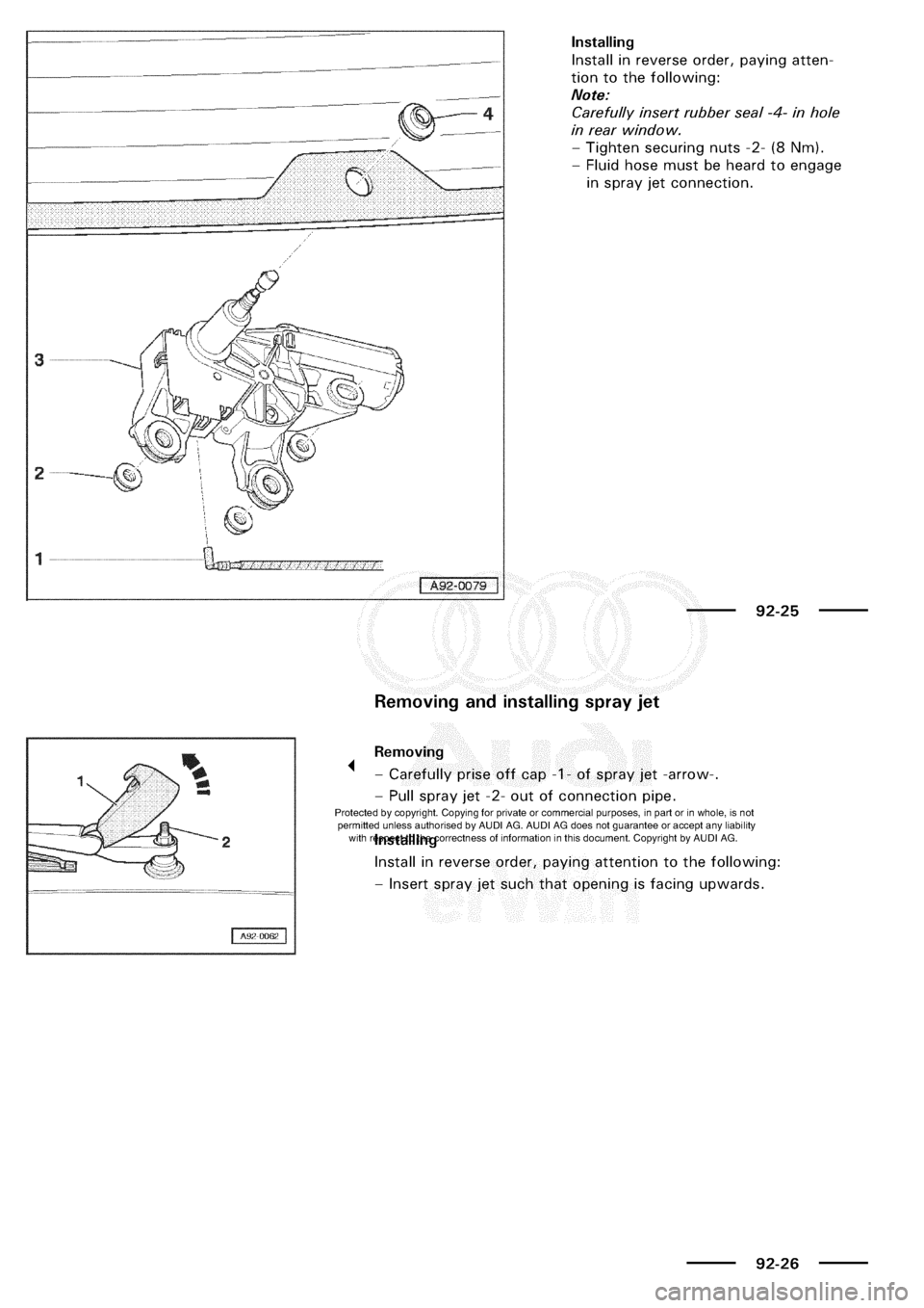 AUDI A3 1998 8L / 1.G Electrical System Workshop Manual 