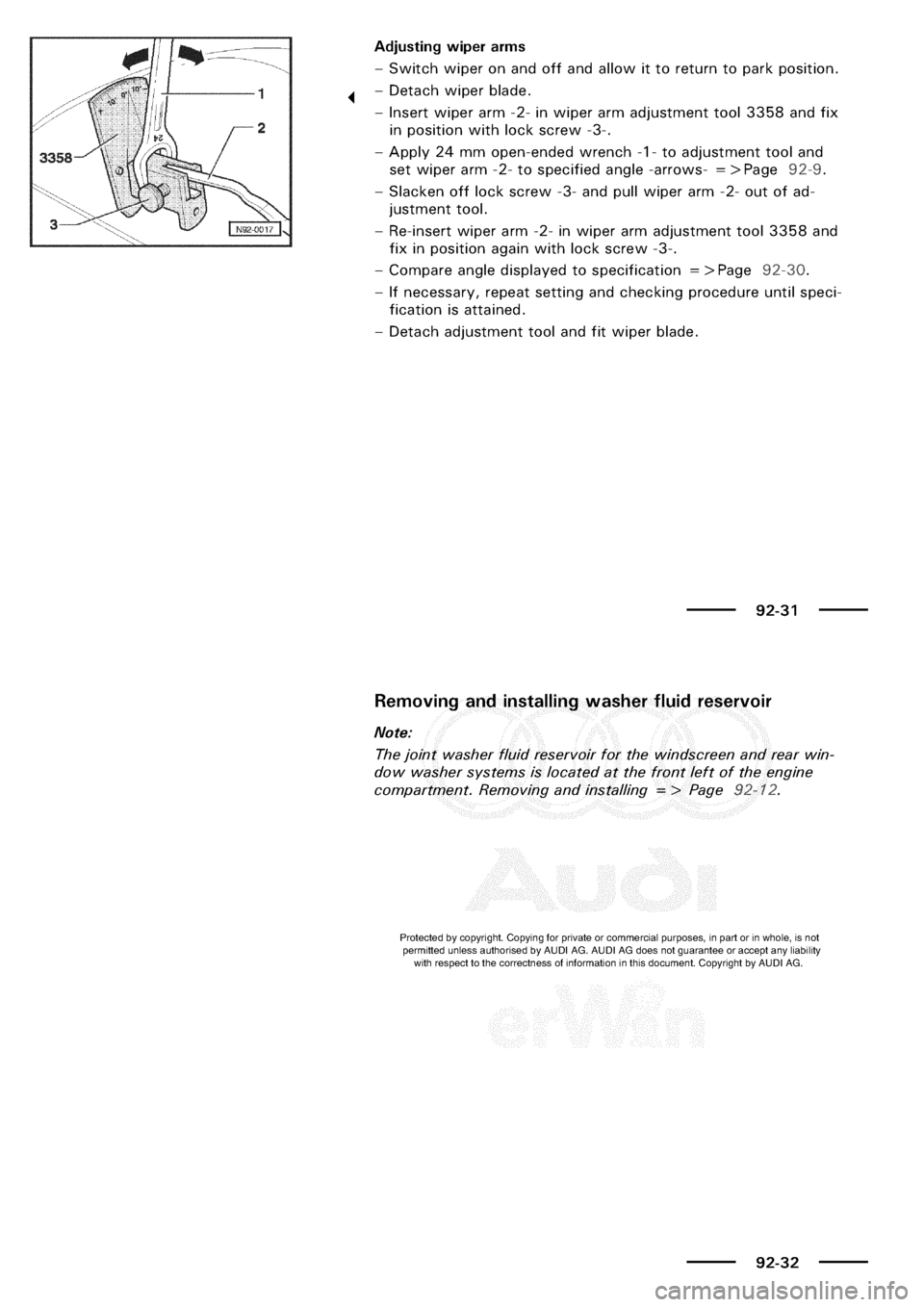 AUDI A3 1998 8L / 1.G Electrical System Workshop Manual 