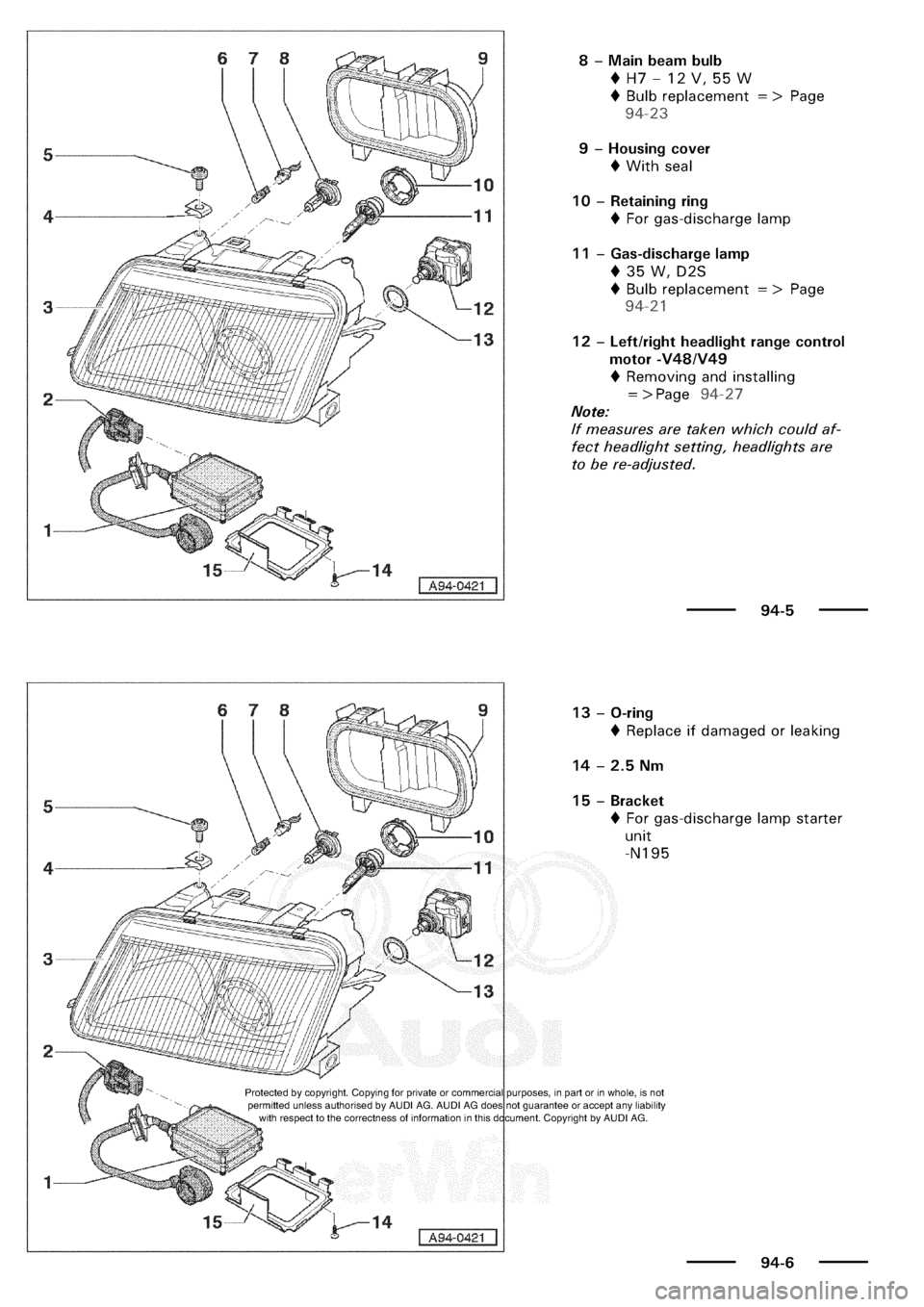 AUDI A3 1998 8L / 1.G Electrical System Workshop Manual 