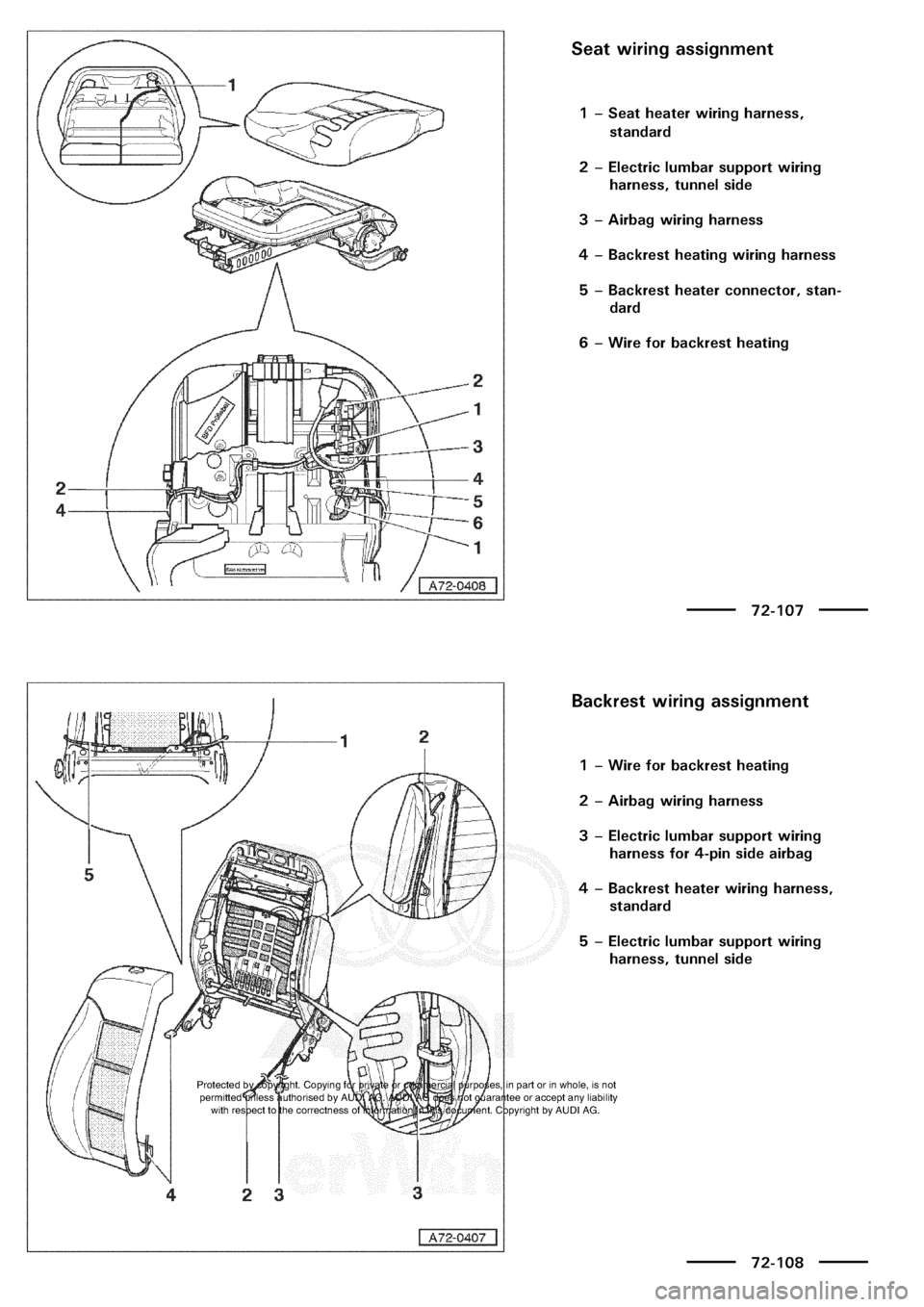 AUDI A3 1997 8L / 1.G General Body Assembly Interior Workshop Manual 