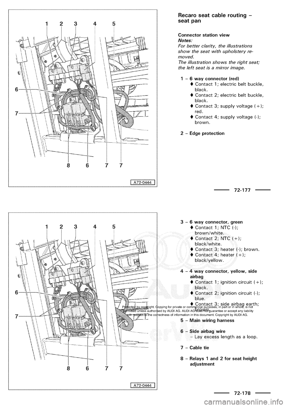 AUDI A3 1997 8L / 1.G General Body Assembly Interior Workshop Manual 