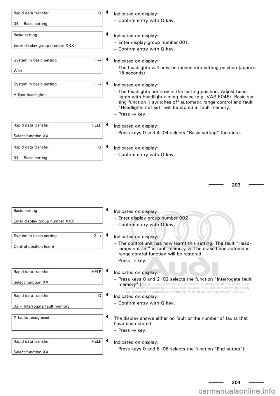 AUDI A3 2001 8L / 1.G Maintenance Workshop Manual 
