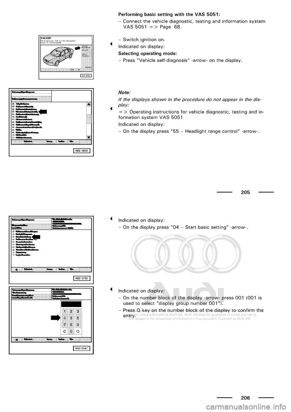 AUDI A3 2001 8L / 1.G Maintenance Workshop Manual 