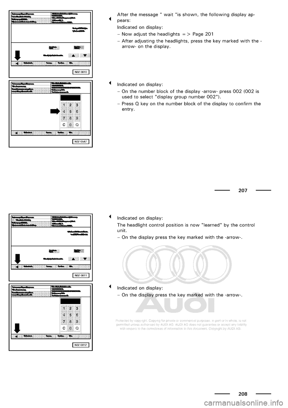 AUDI A3 2001 8L / 1.G Maintenance Workshop Manual 