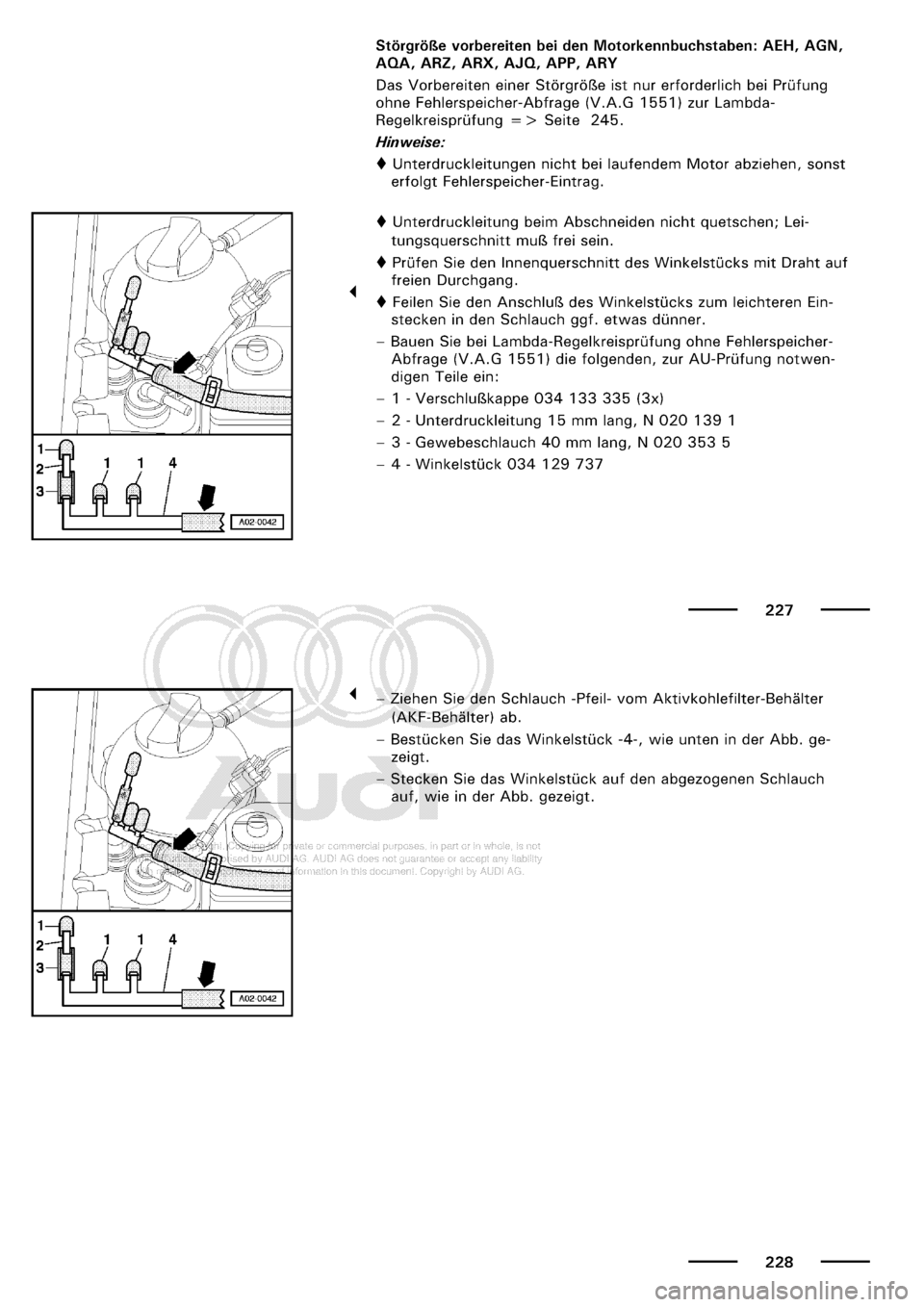 AUDI A3 2001 8L / 1.G Maintenance Workshop Manual 